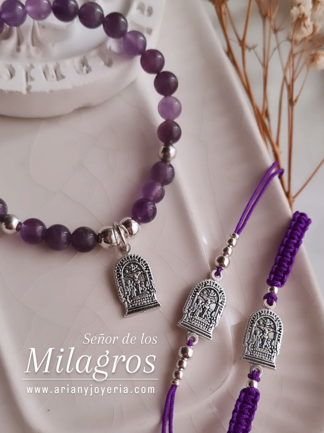 Pulsera Amatista Señor de los Milagros - P950
