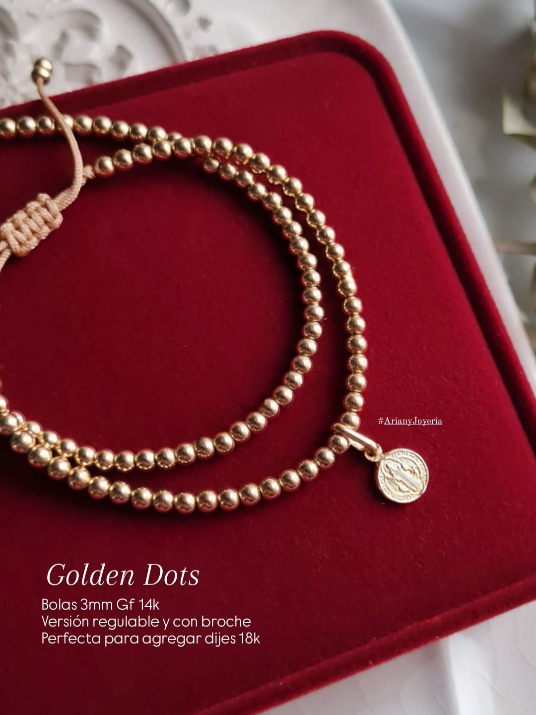 Pulsera Golden Dots - GF 14k