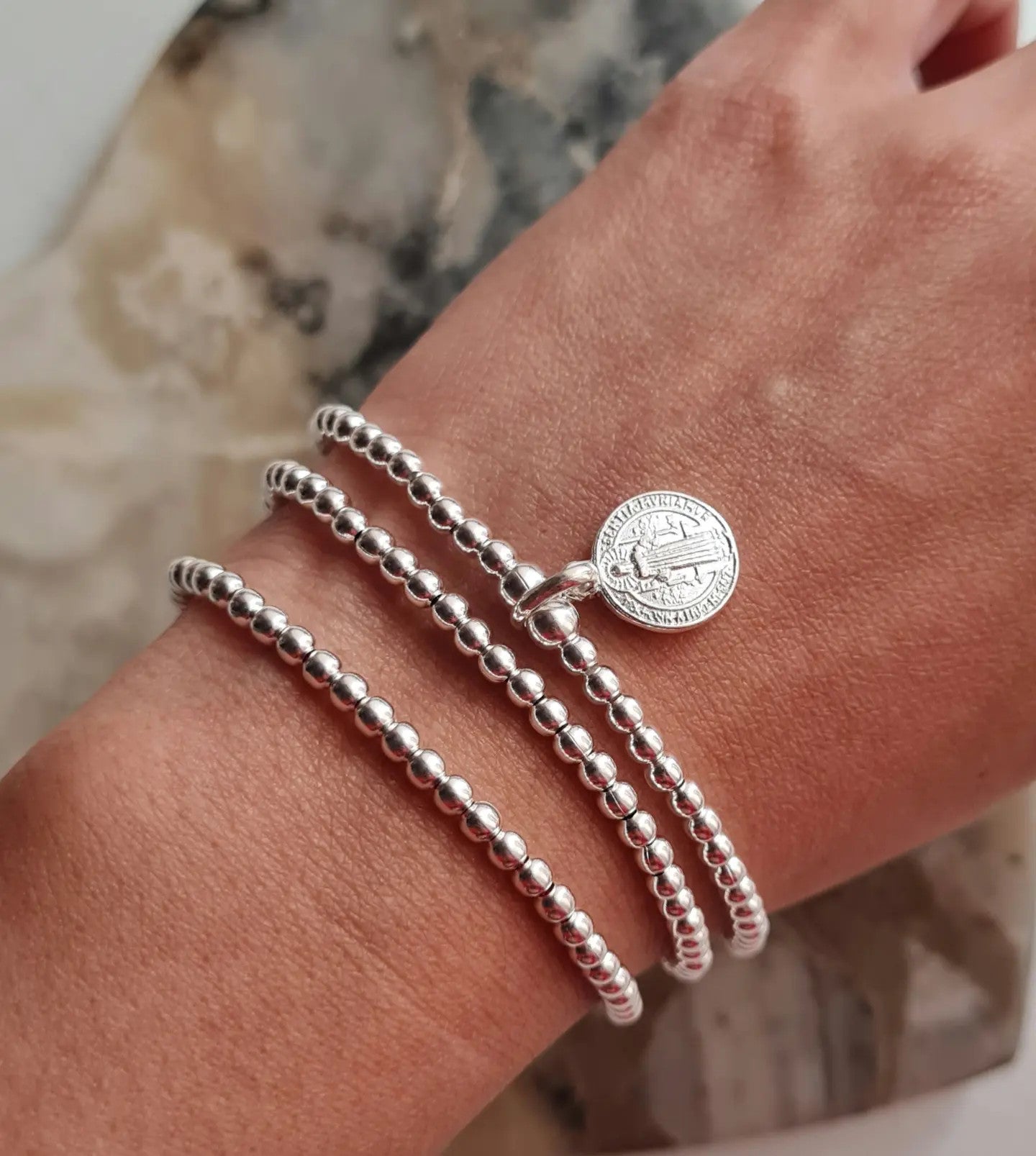 Pulsera Silver Dots San Benito - P925/950