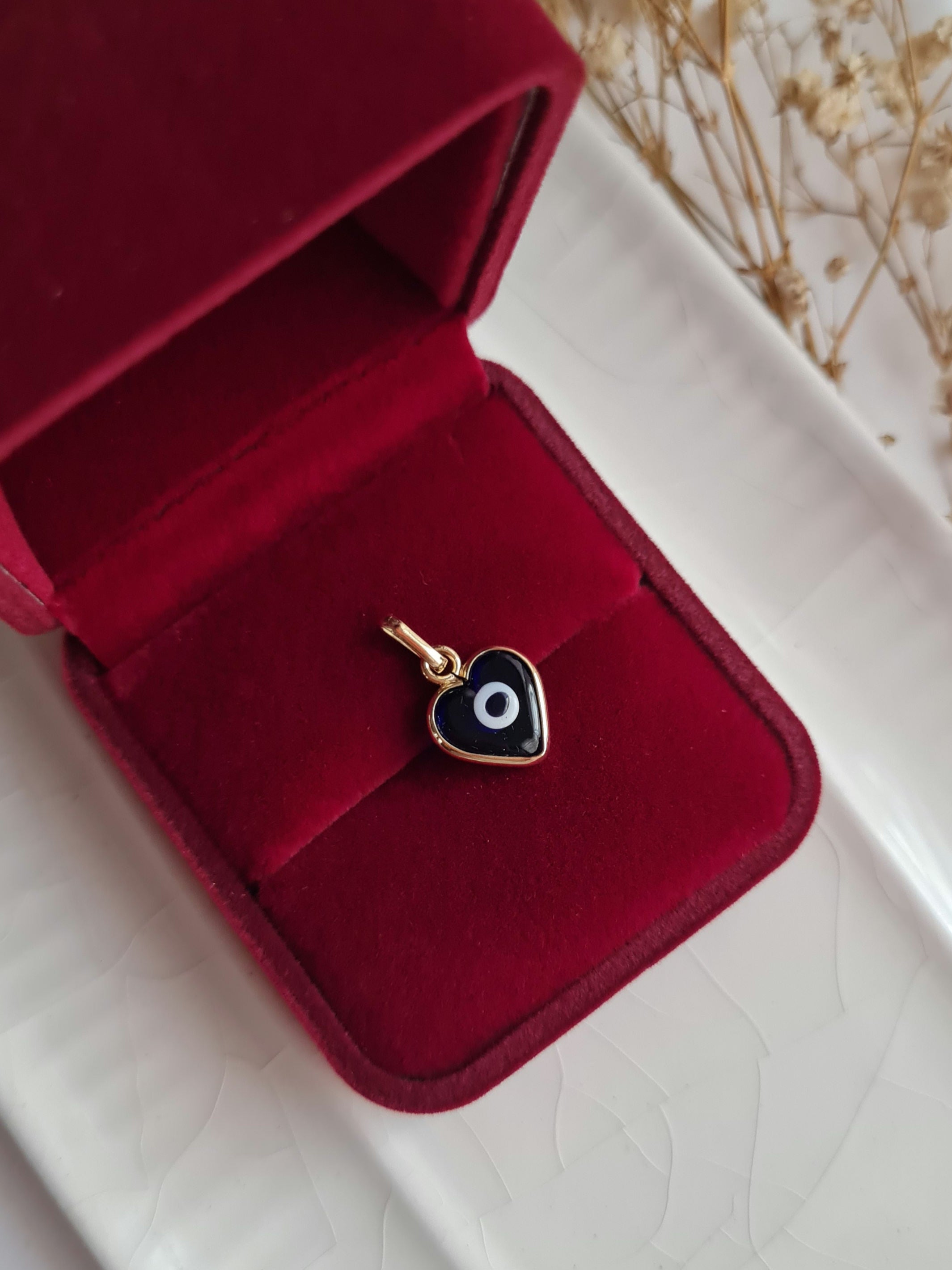 Dije Ojo Turco Corazon - Oro 18k