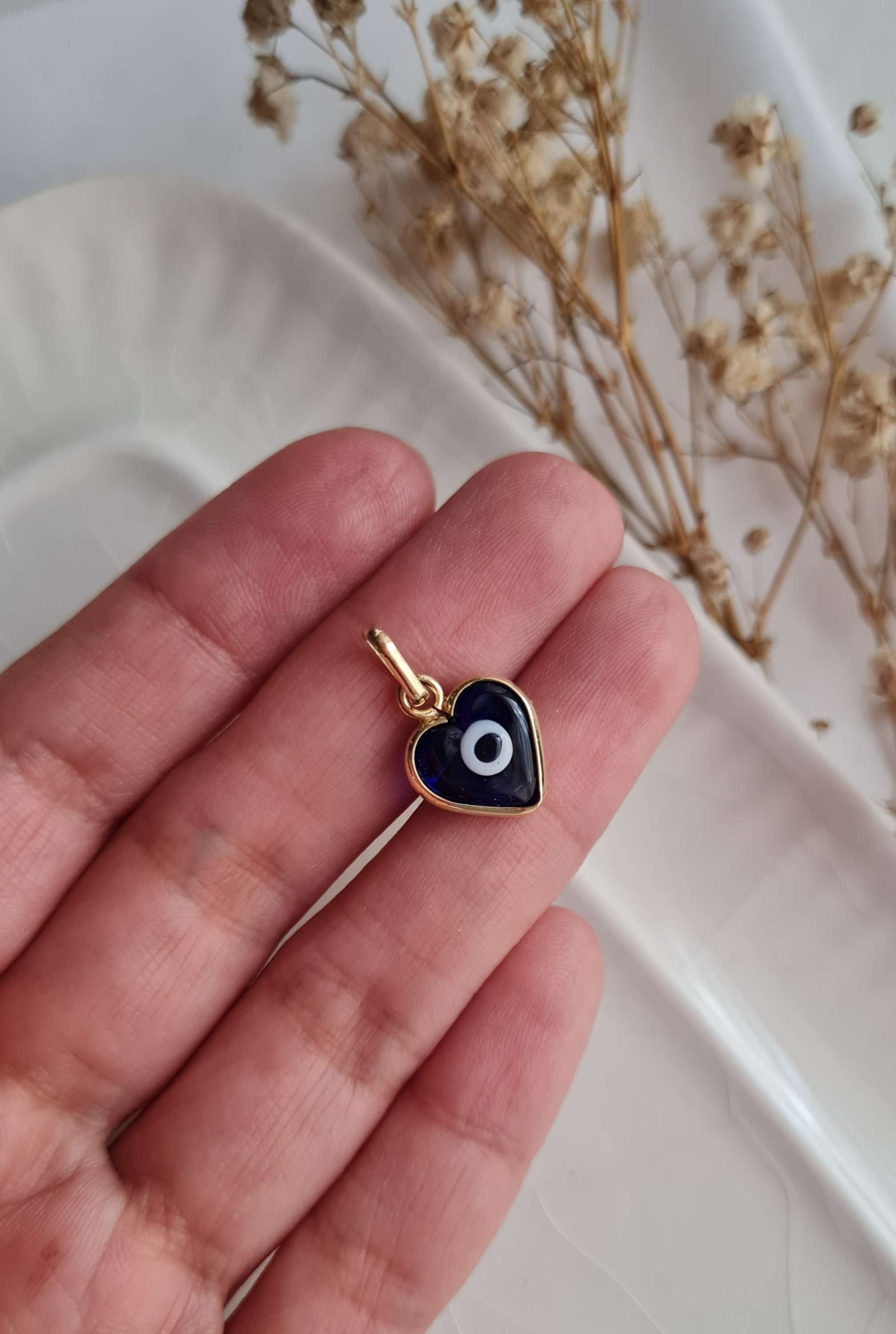 Dije Ojo Turco Corazon - Oro 18k