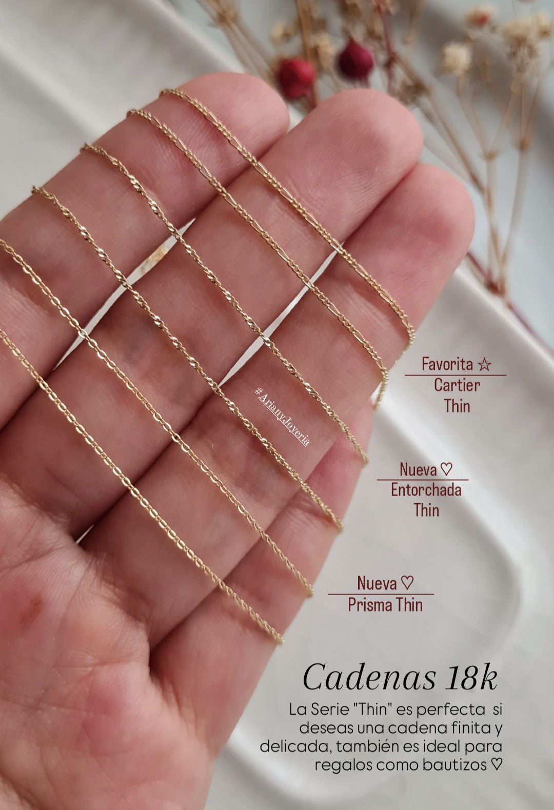 Cadena Prisma Thin - Oro 18k