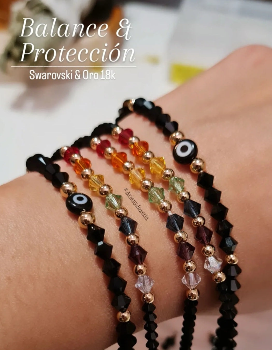 Pulsera Ojo Turco Tejida - Oro 18k