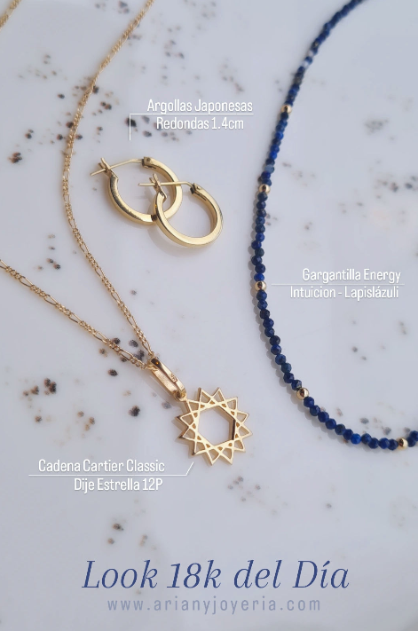 Dije Estrella 12 Puntas - Oro 18k