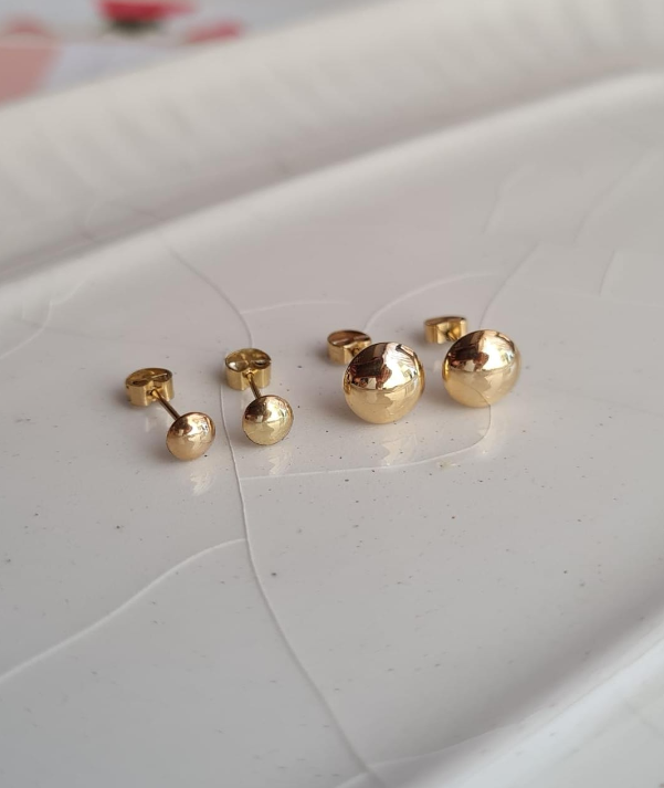 Pack 2 Pares Aretes Abridores - Oro 18k