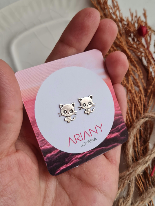 Aretes Chococat - Plata 950