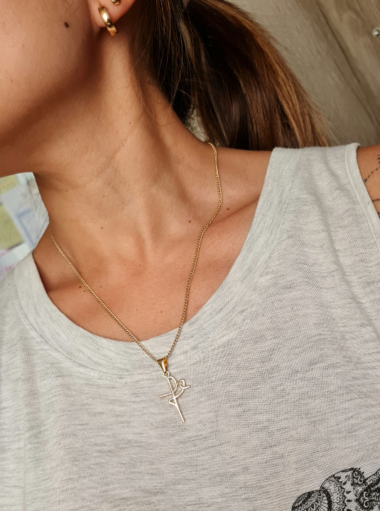 Dije Fe - Plata 925 Micrada Oro 18k