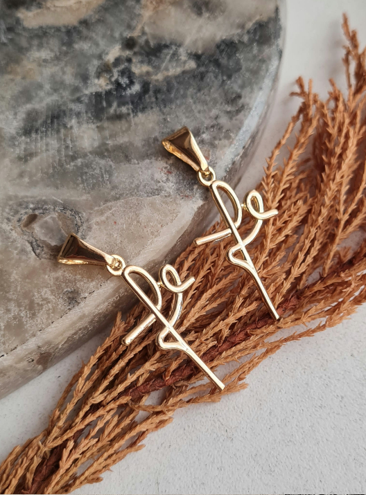 Dije Fe - Plata 925 Micrada Oro 18k