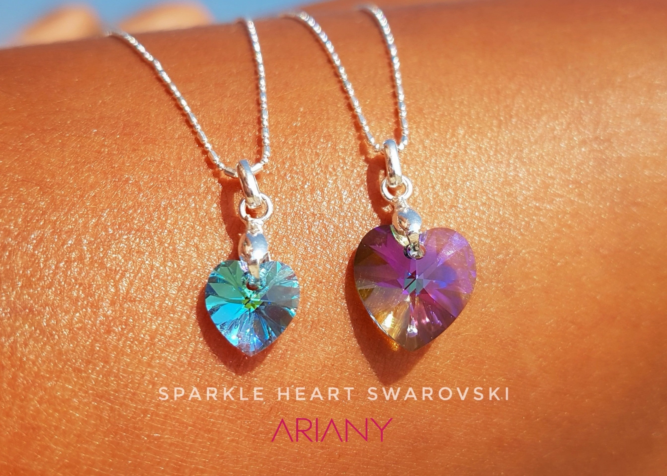Cadena Corazón Swarovski - Plata 925/950