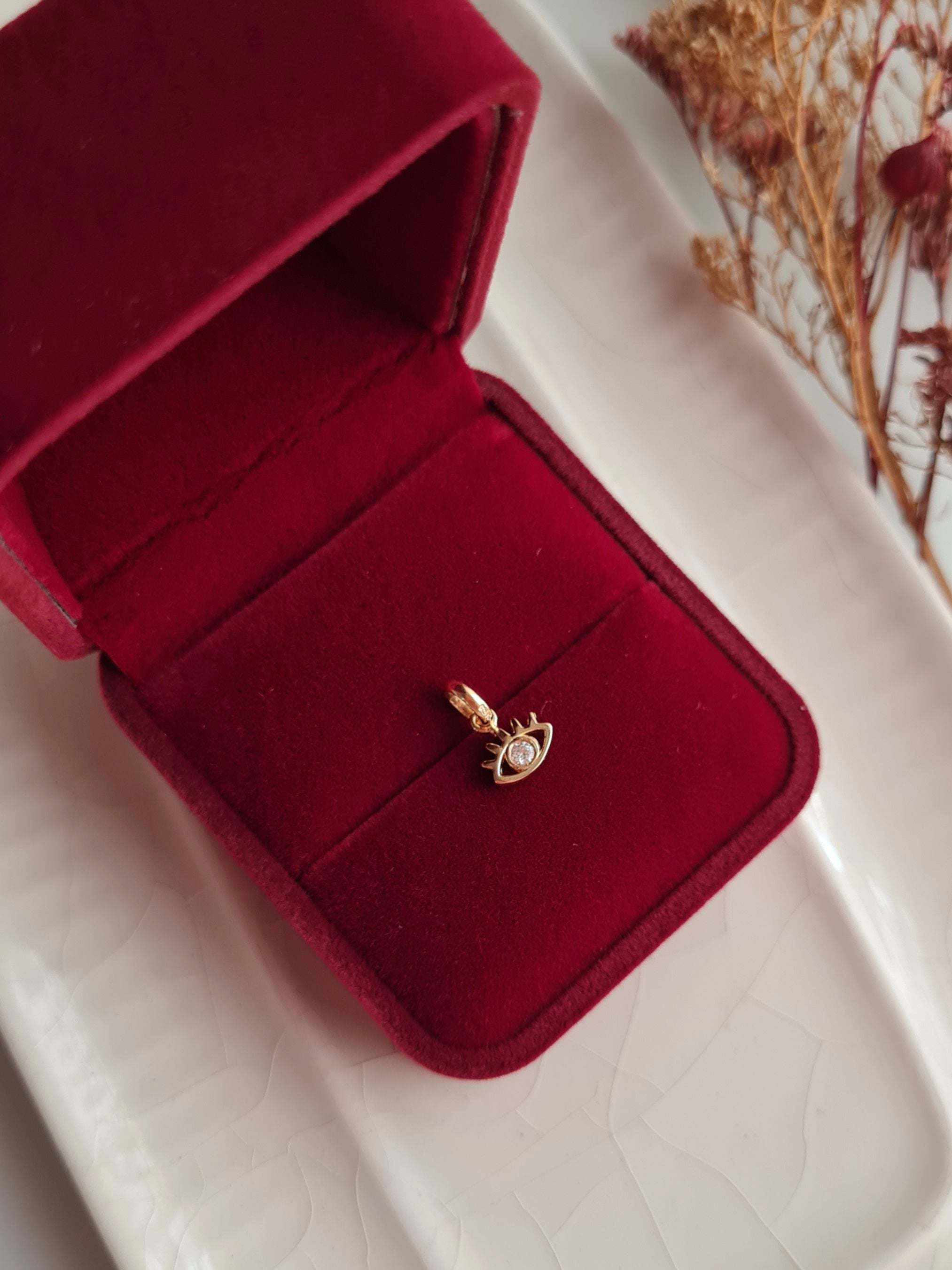 Dije Ojo Turco Charm - Oro 18k