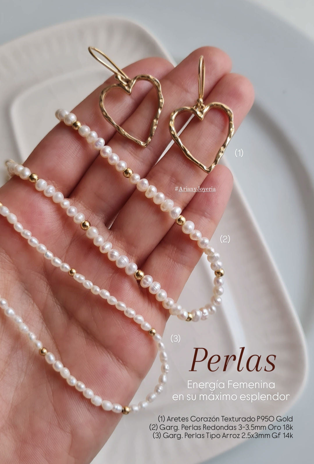 Gargantilla de Perlas Redondas - Oro 18k