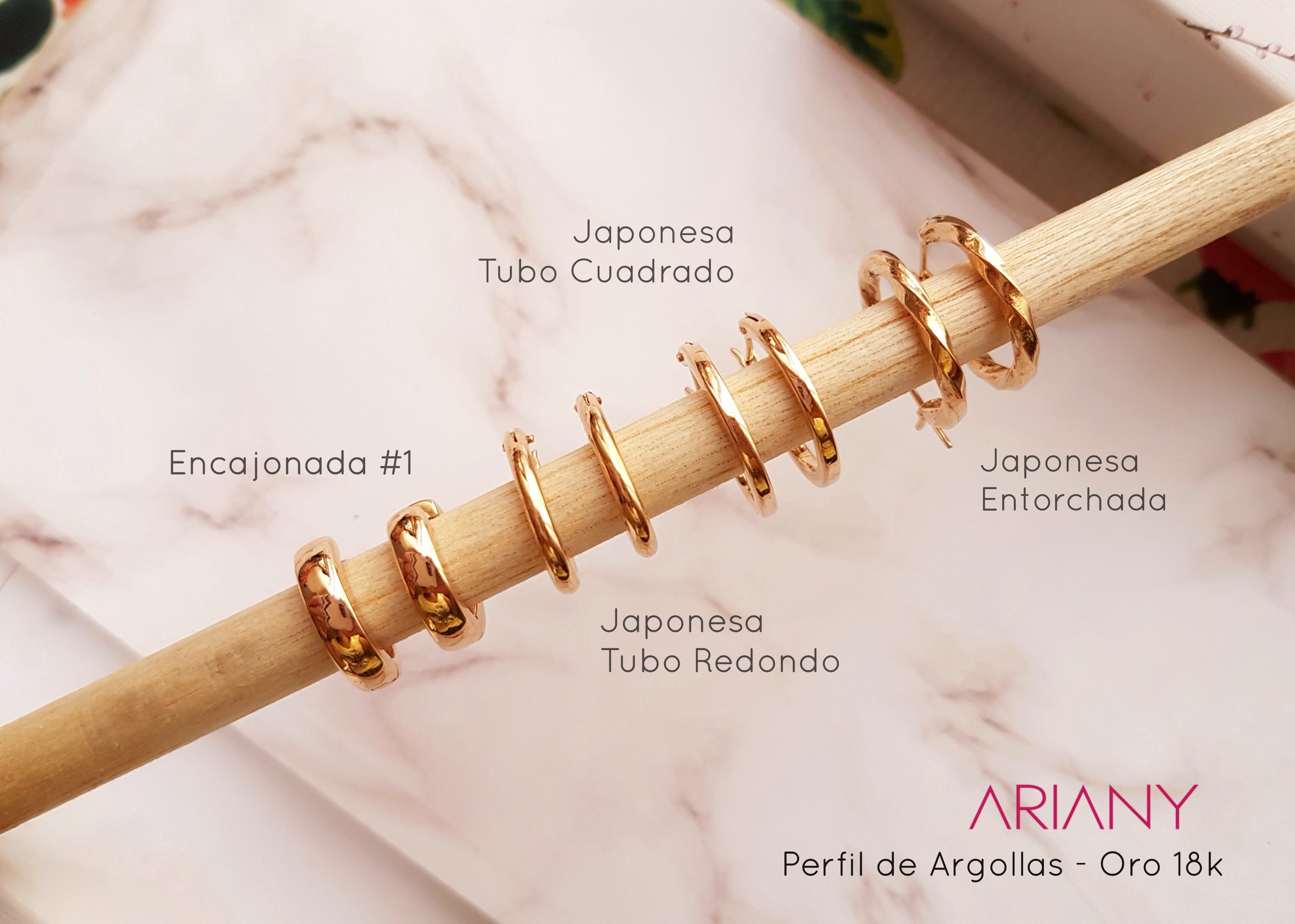 Argollas Encajonadas - Oro 18k
