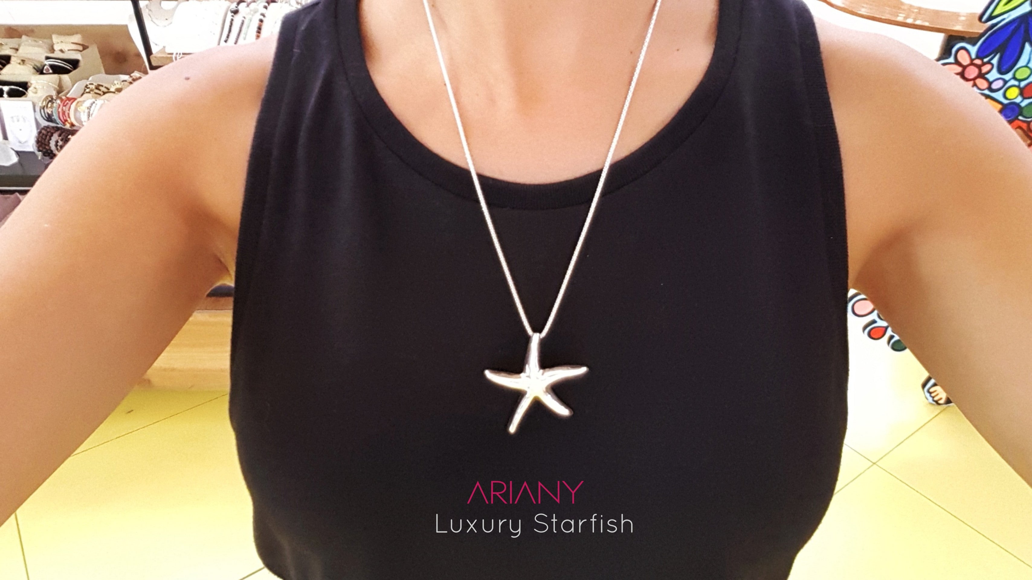 Juego Luxury Starfish (Cadena, dije y aretes) - Plata 950