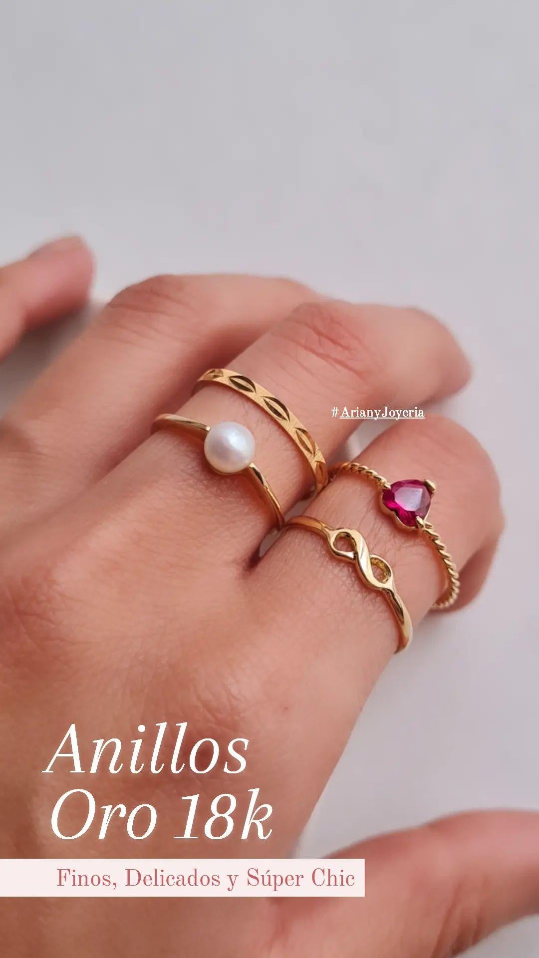Anillo Corazon Rubi - Oro 18k