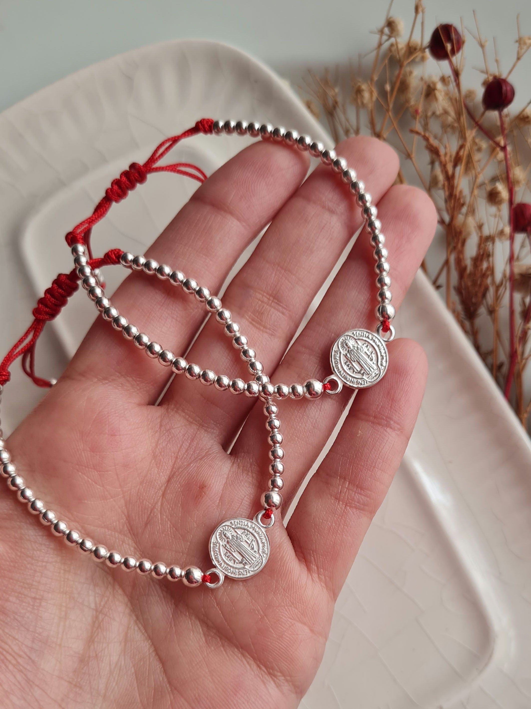 Pulsera Silver Dots San Benito  Minimalista - P925/950