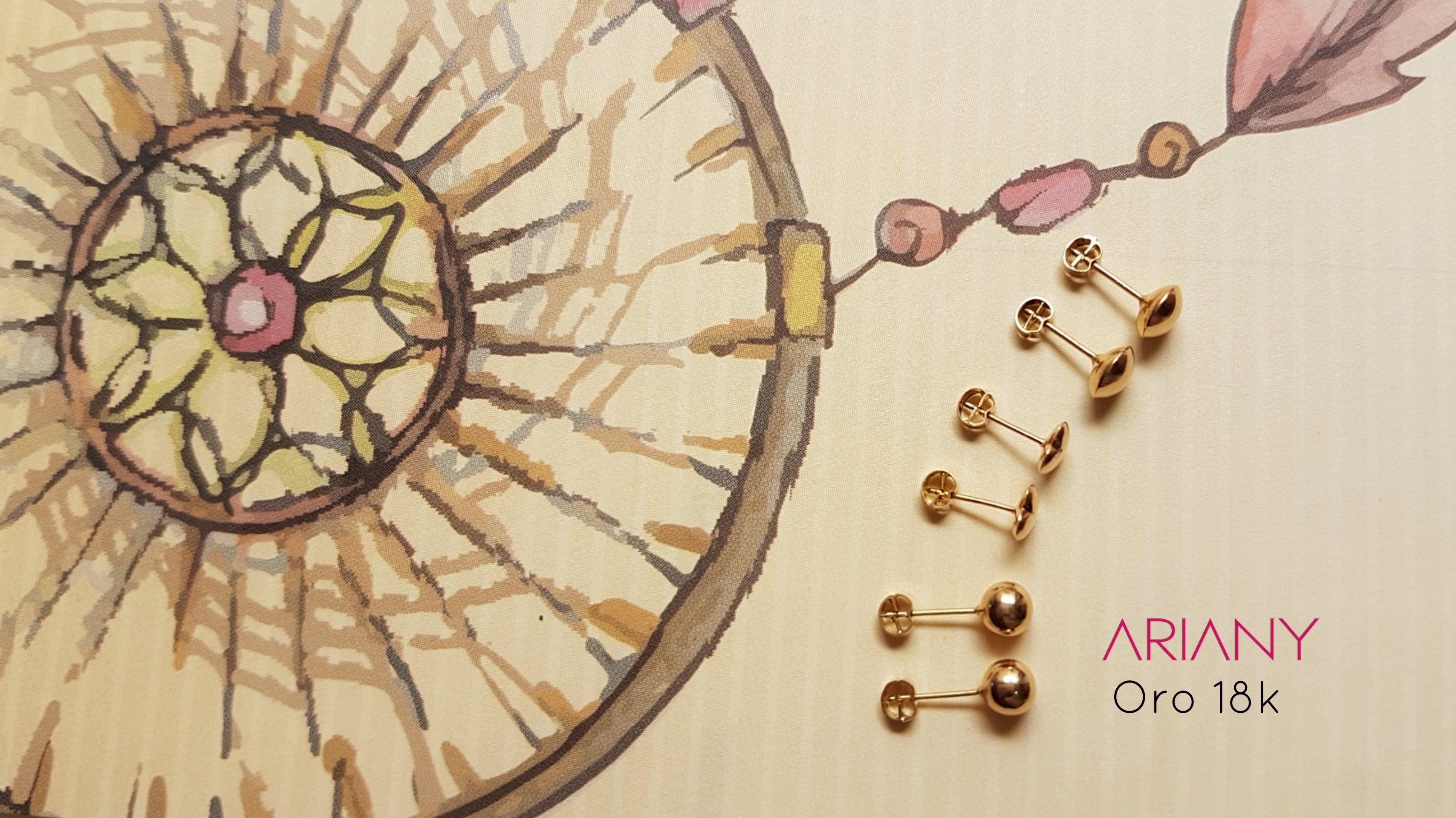 Aretes Abridor Bebe Recien Nacida - Oro 18k