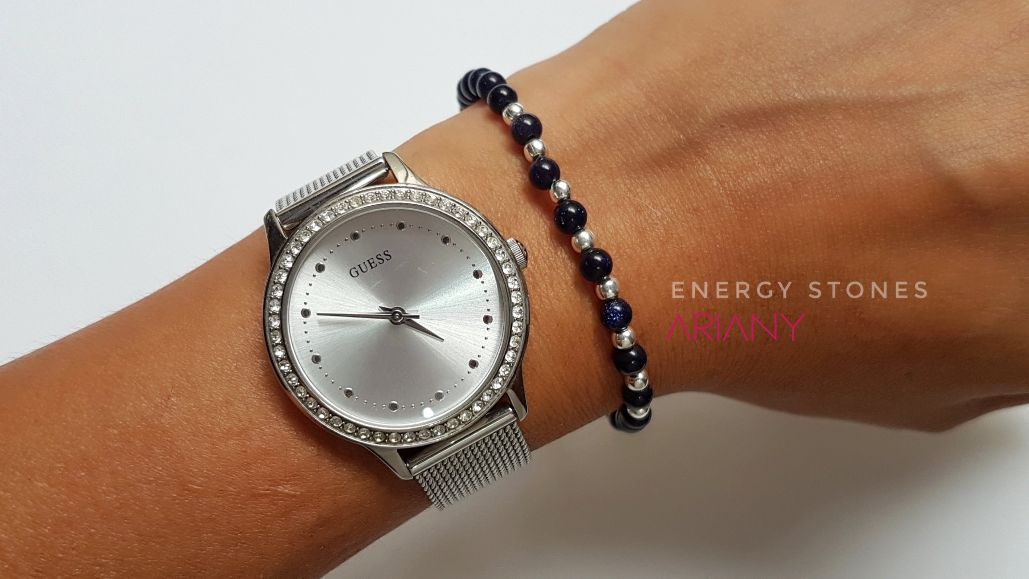 Pulsera Piedras Naturales Minimalista  - Plata 925
