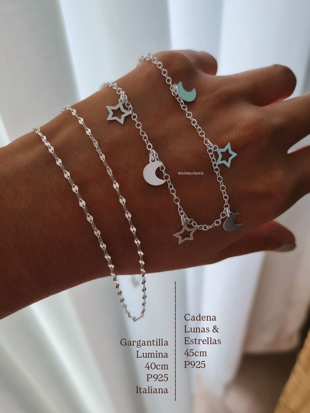 Cadena Estrellas & Lunas - P925