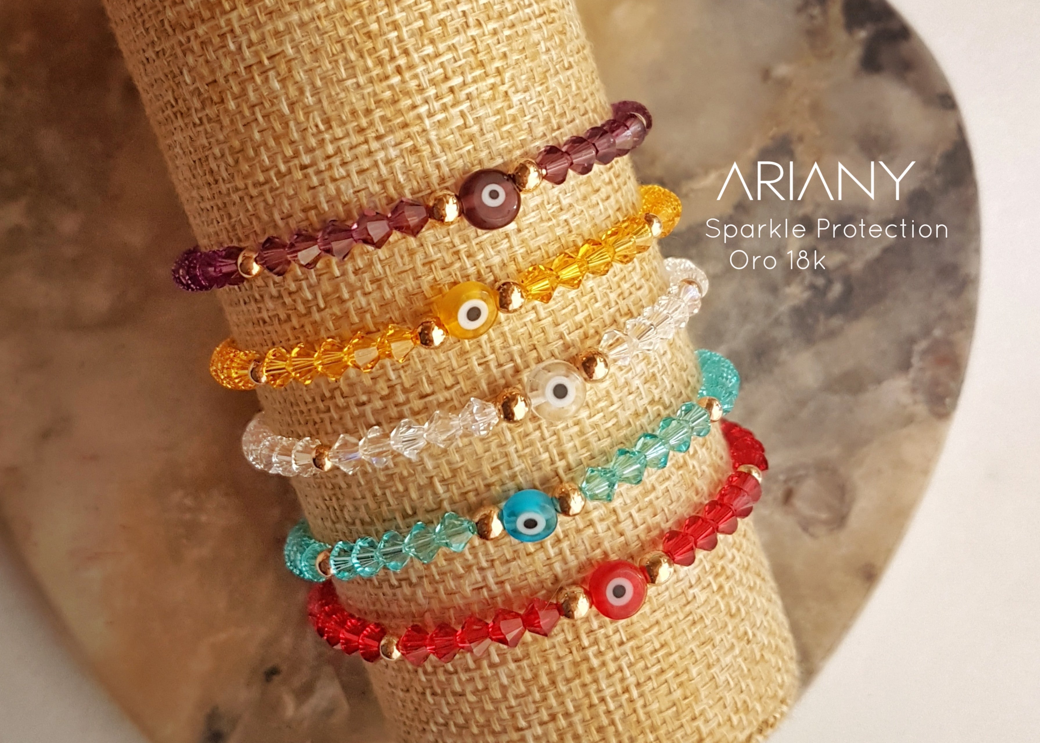 Pulsera Ojo Turco Swarovski - Oro 18k