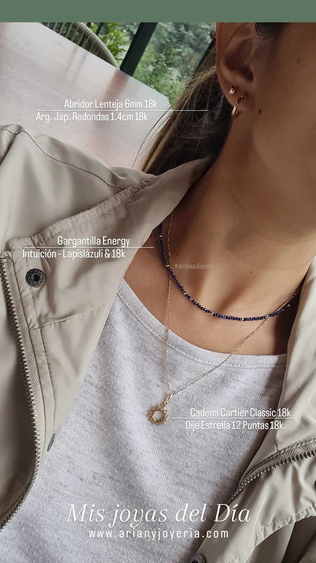 Gargantilla Energy Lapislazuli: Comunicacion e Intuición - Oro 18k