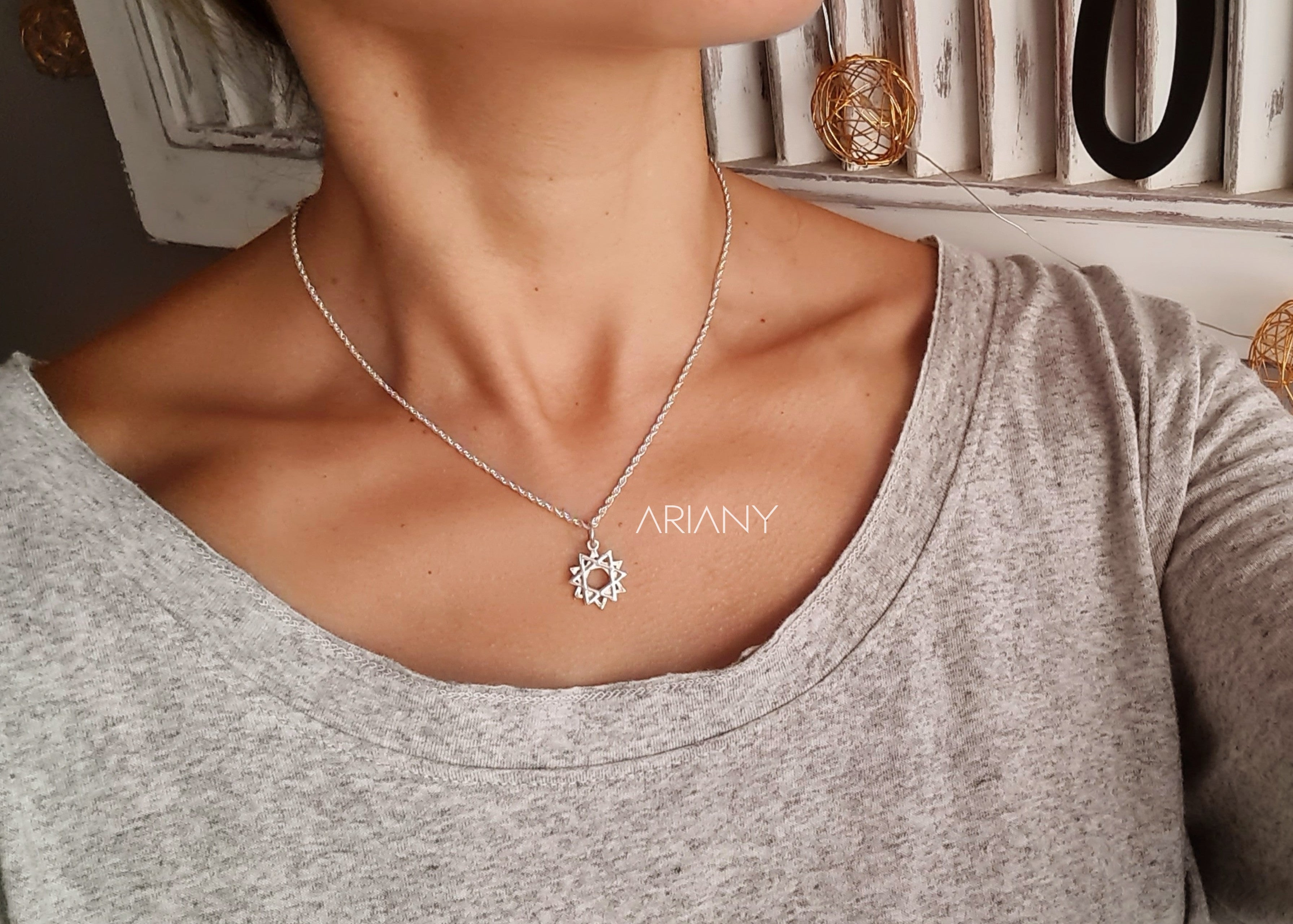 Dije Estrella 12 Puntas - Plata 950