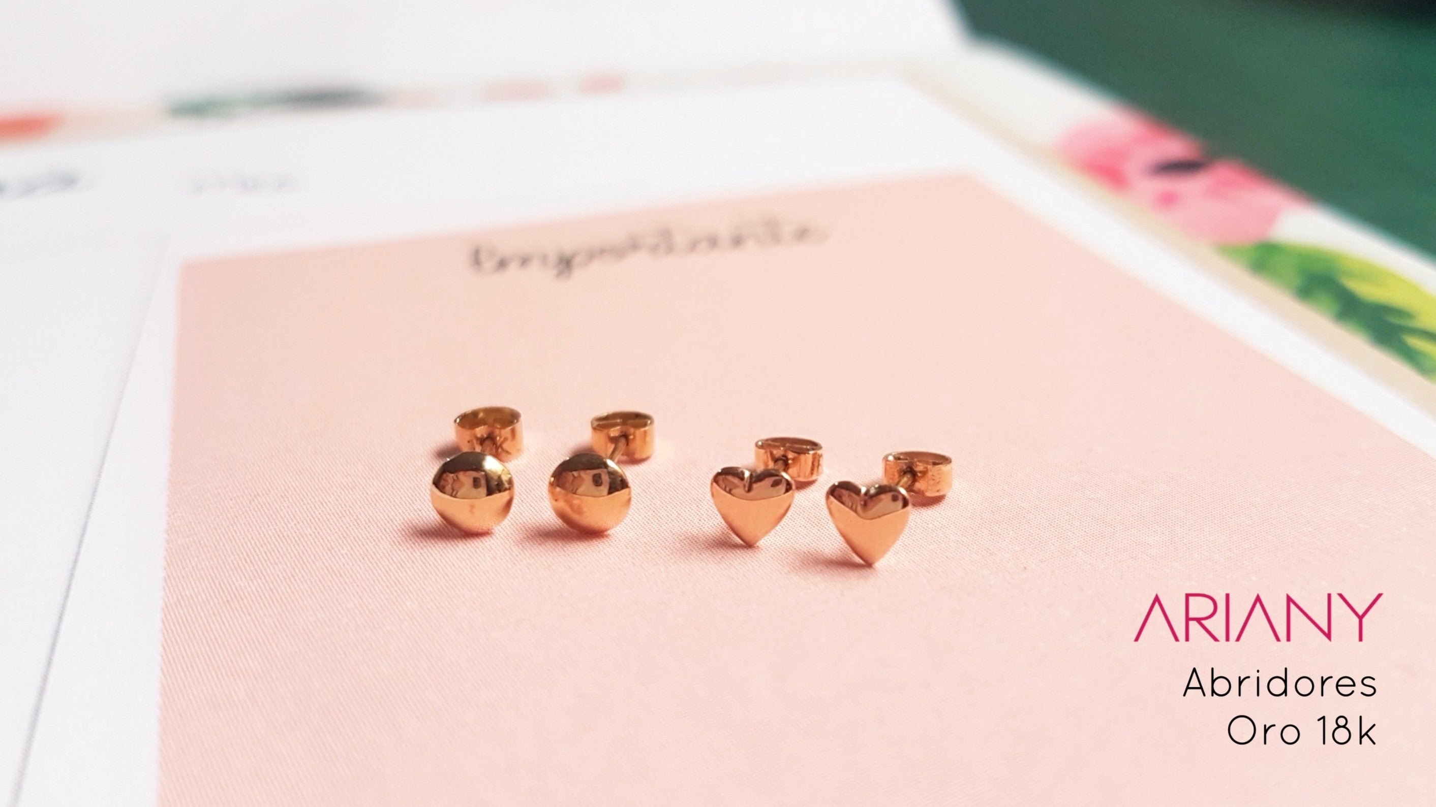 Aretes Abridor Bebe Recien Nacida - Oro 18k