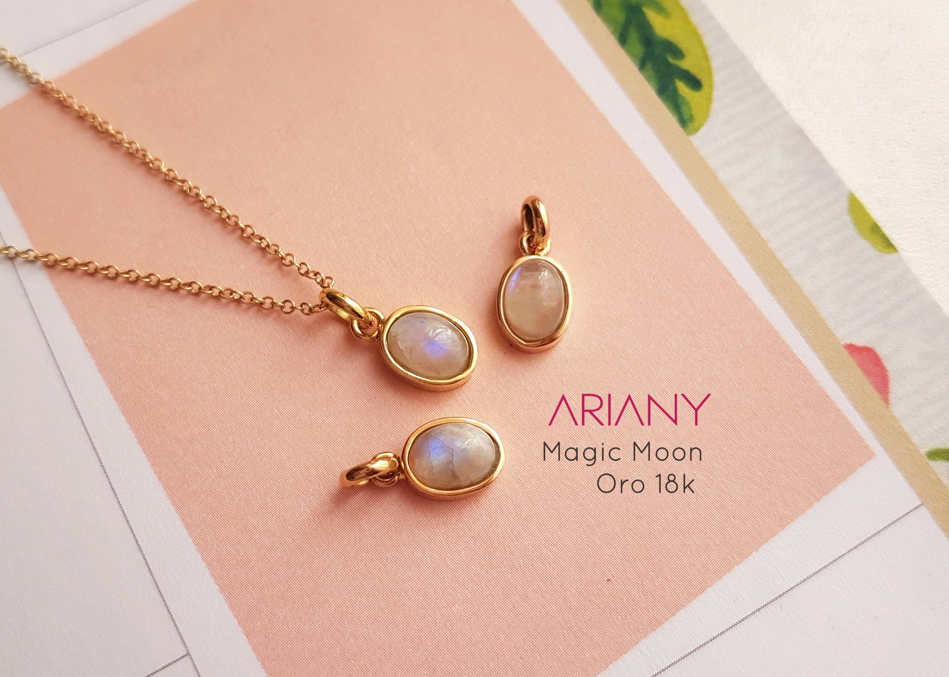 Dije Piedra Luna - Oro 18k
