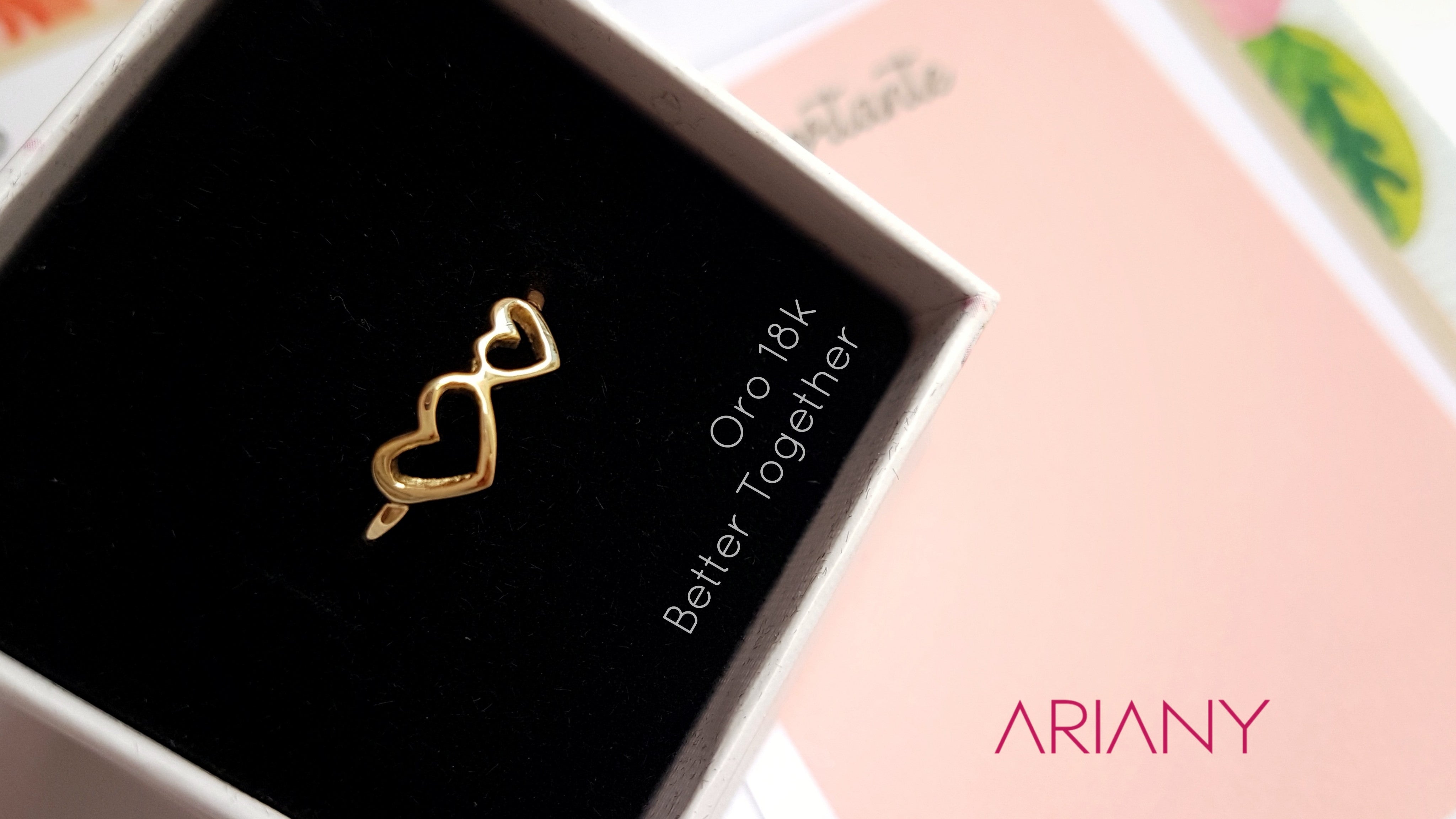 Anillo Doble Corazón Better Together - Oro 18k