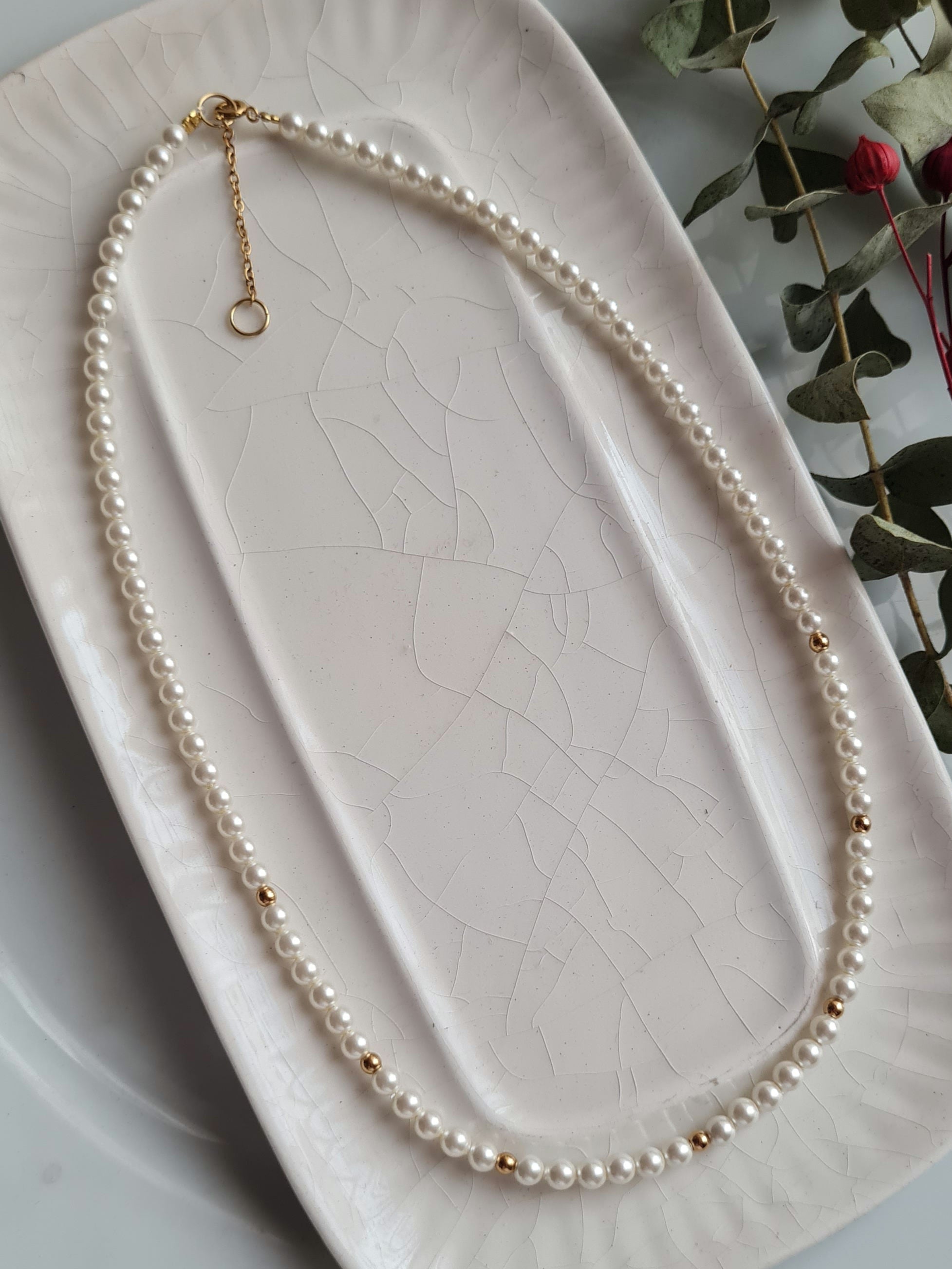 Gargantilla Perlas Checas - Golden