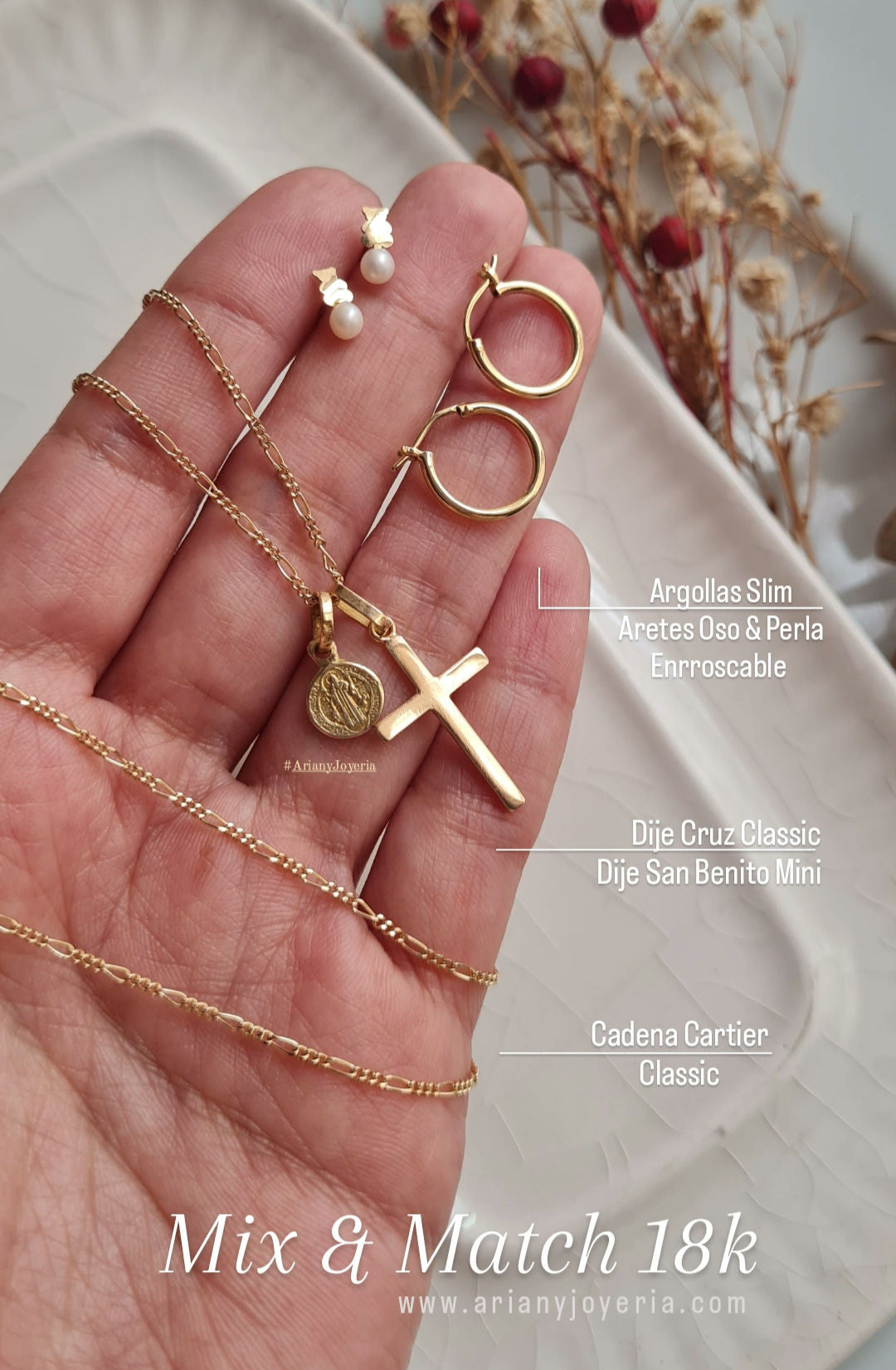 Dije Cruz Classic - Oro 18k