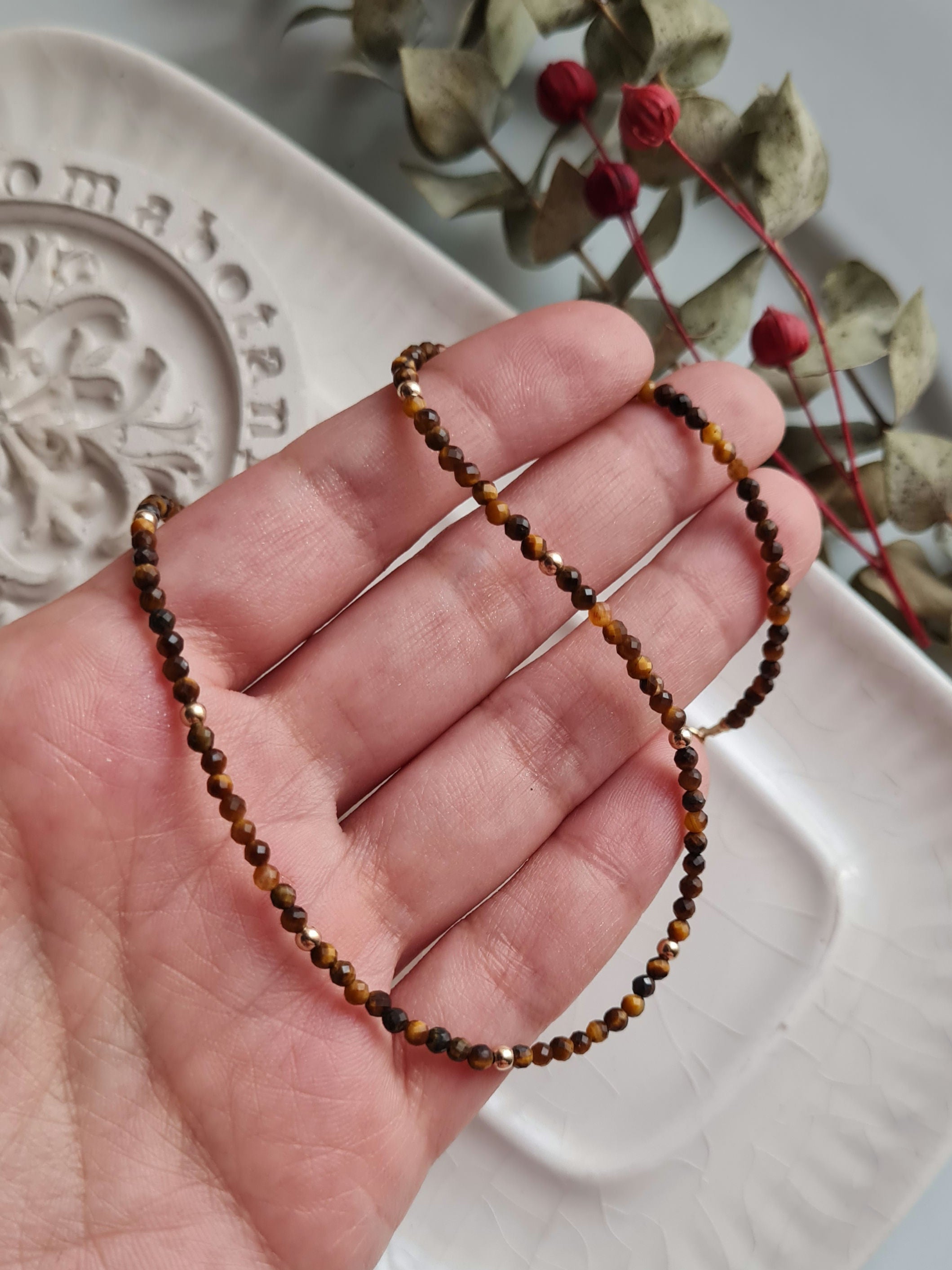 Gargantilla Energy Ojo de Tigre: Abundancia - GF 14k