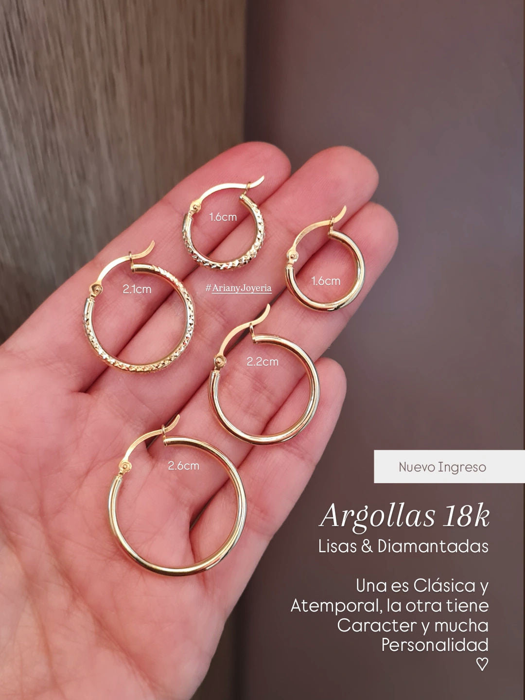 Argollas Clasicas Diamantadas - Oro 18k