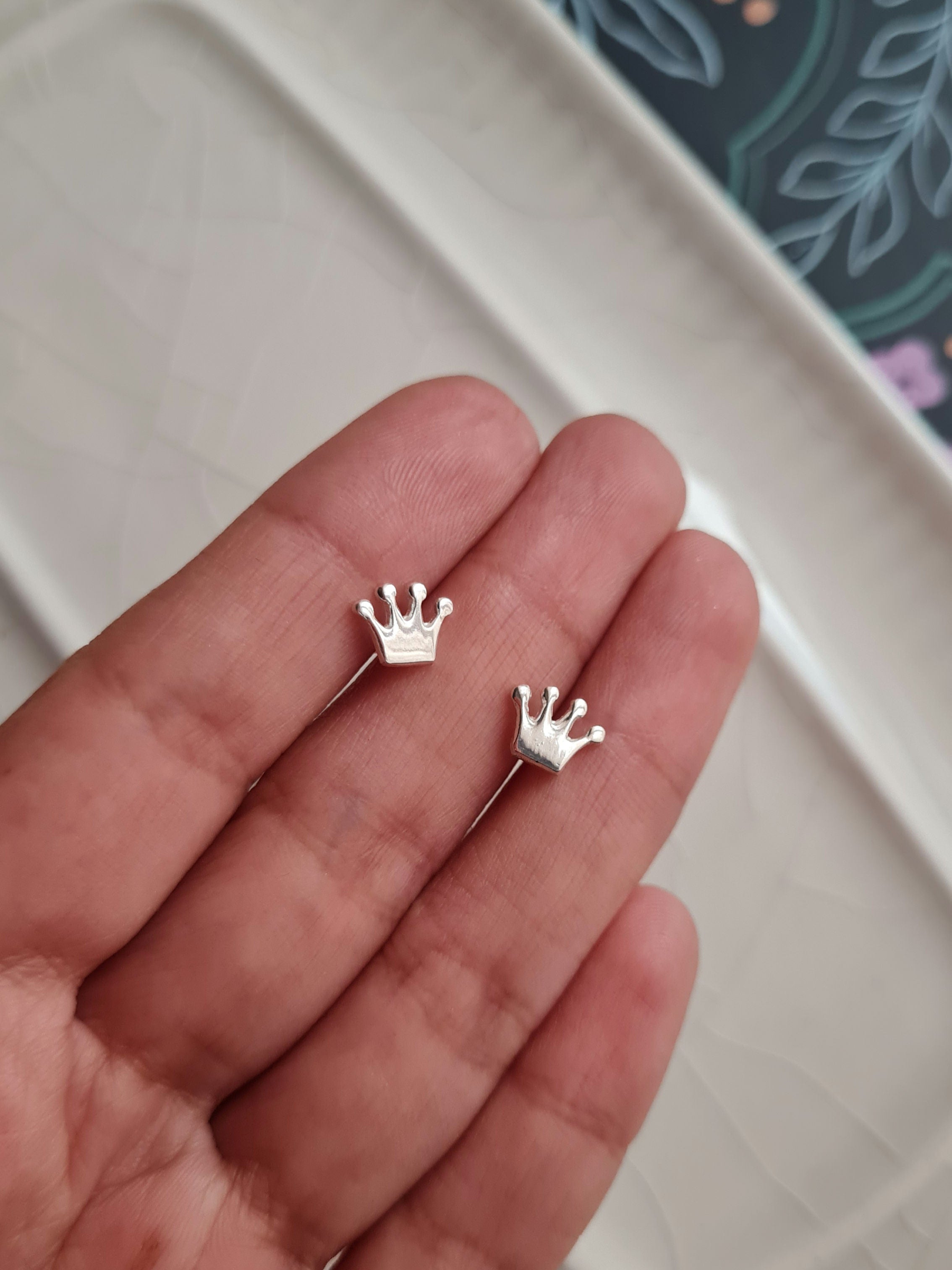 Aretes Corona - Plata 950