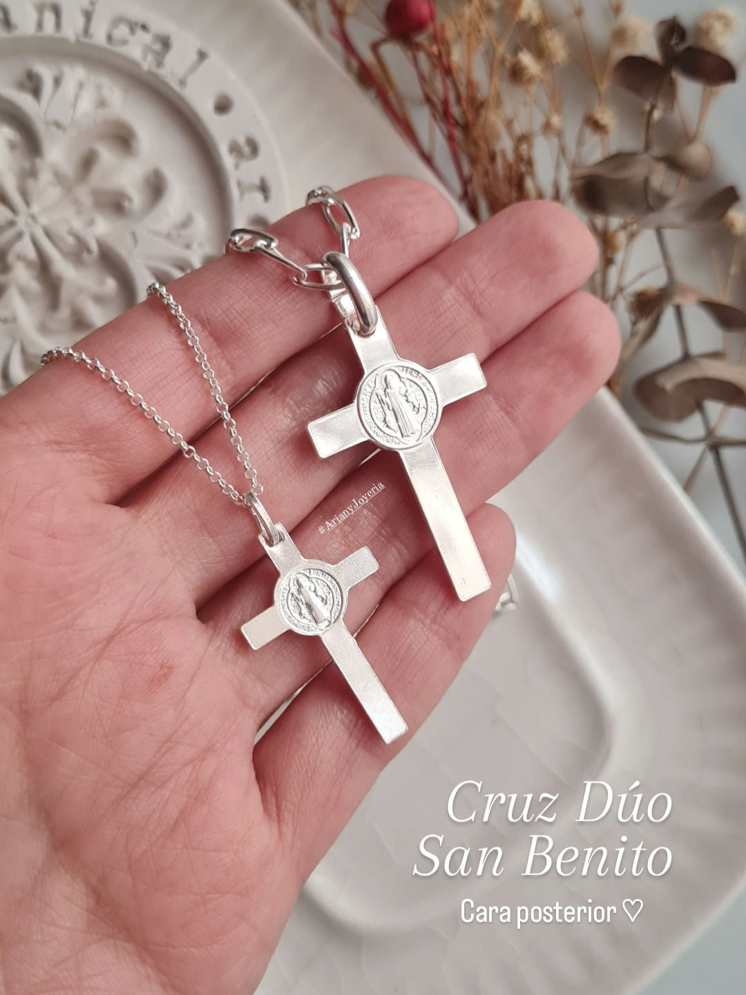 Cadena Cruz San Benito - P925/950