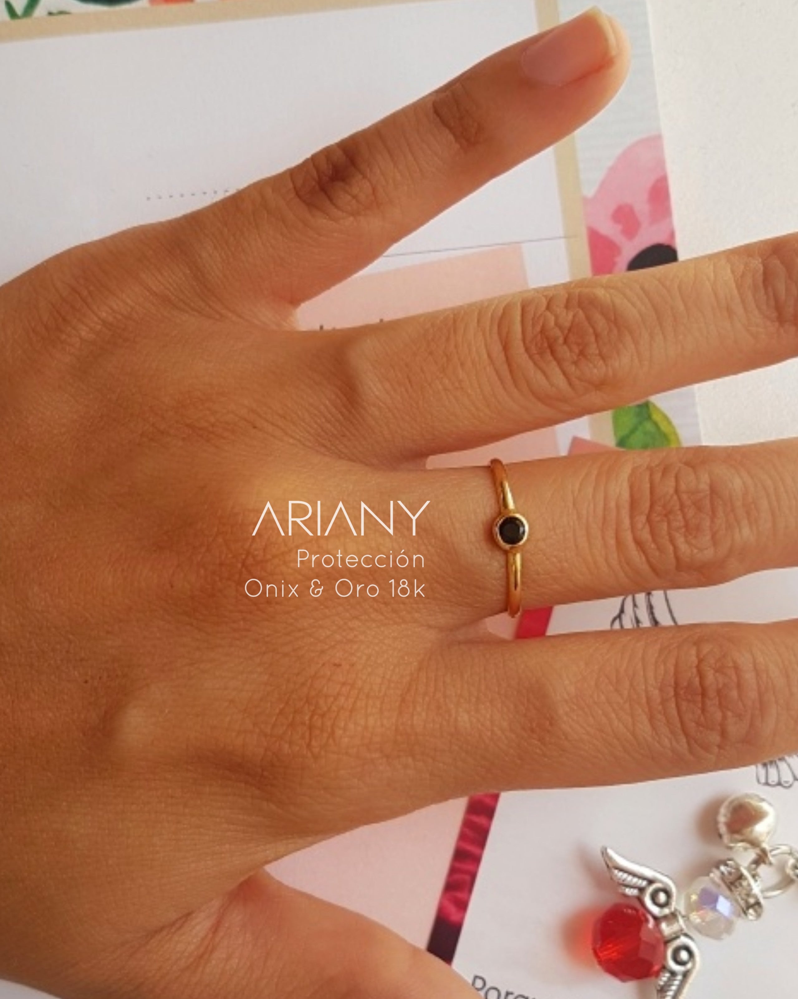 Anillo Onix Sparkle - Oro 18k