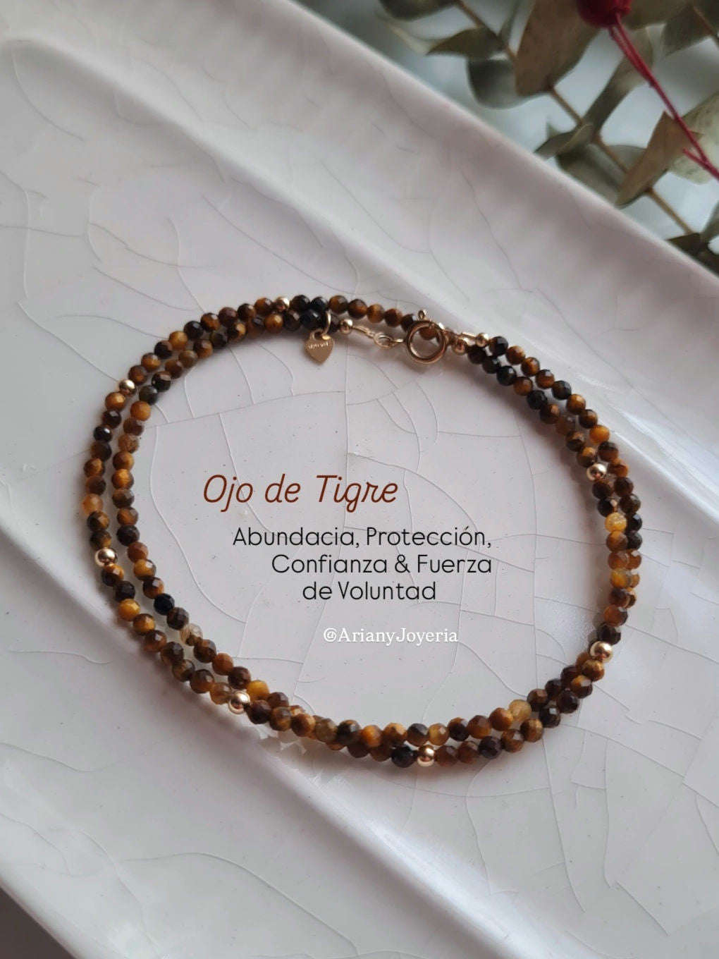 Gargantilla Energy Ojo de Tigre: Abundancia - GF 14k