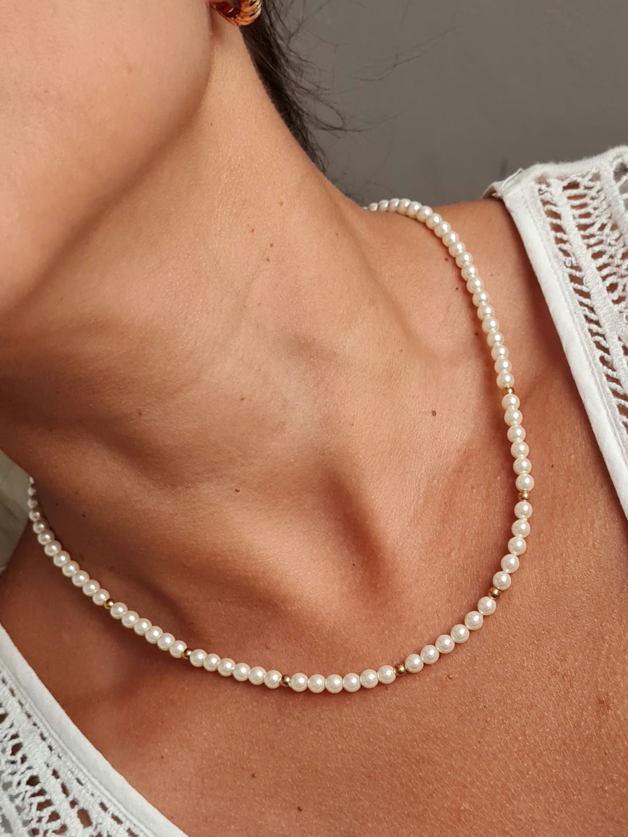 Gargantilla Perlas Checas - Golden