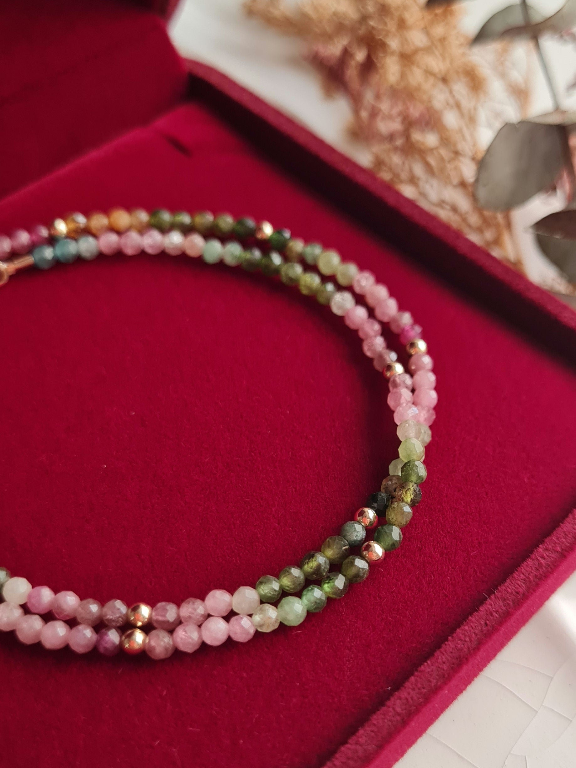 Gargantilla Energy - Turmalinas: Amor, Merecimiento & 7 Chakras - Oro 18k