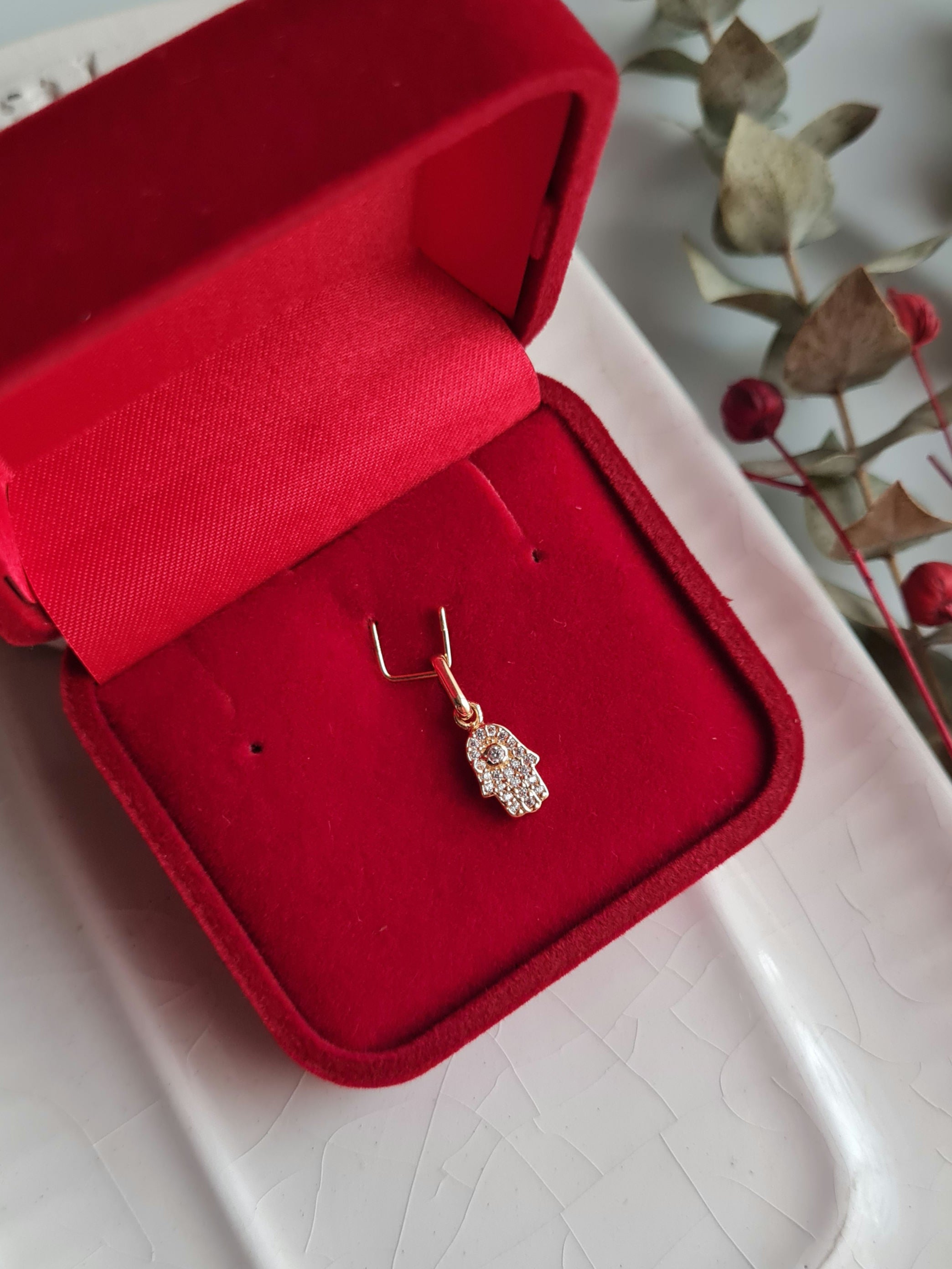 Dije Mano Protectora Charm - Oro 18k