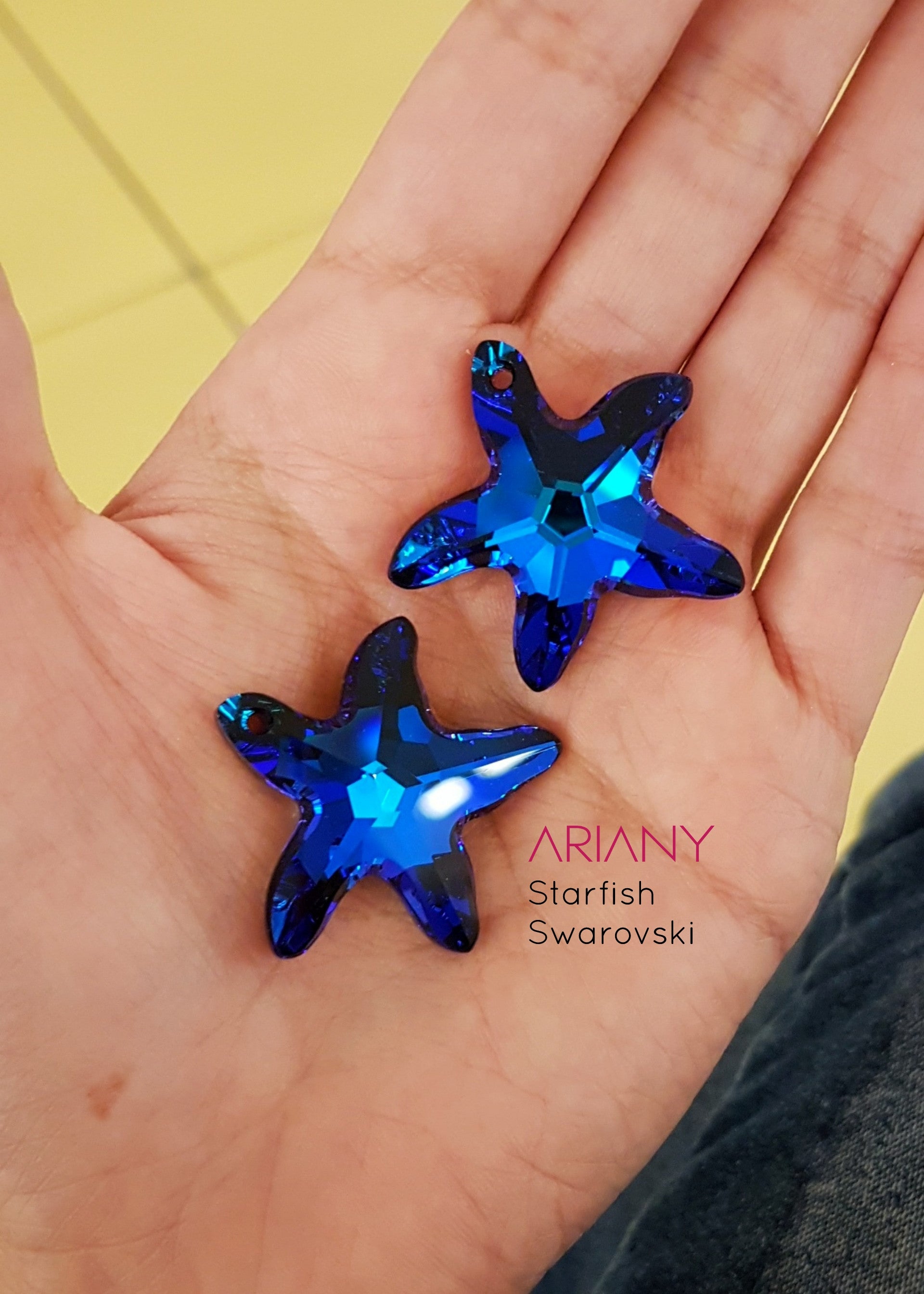 Starfish Swarovski Navy Blue - Plata 925/950