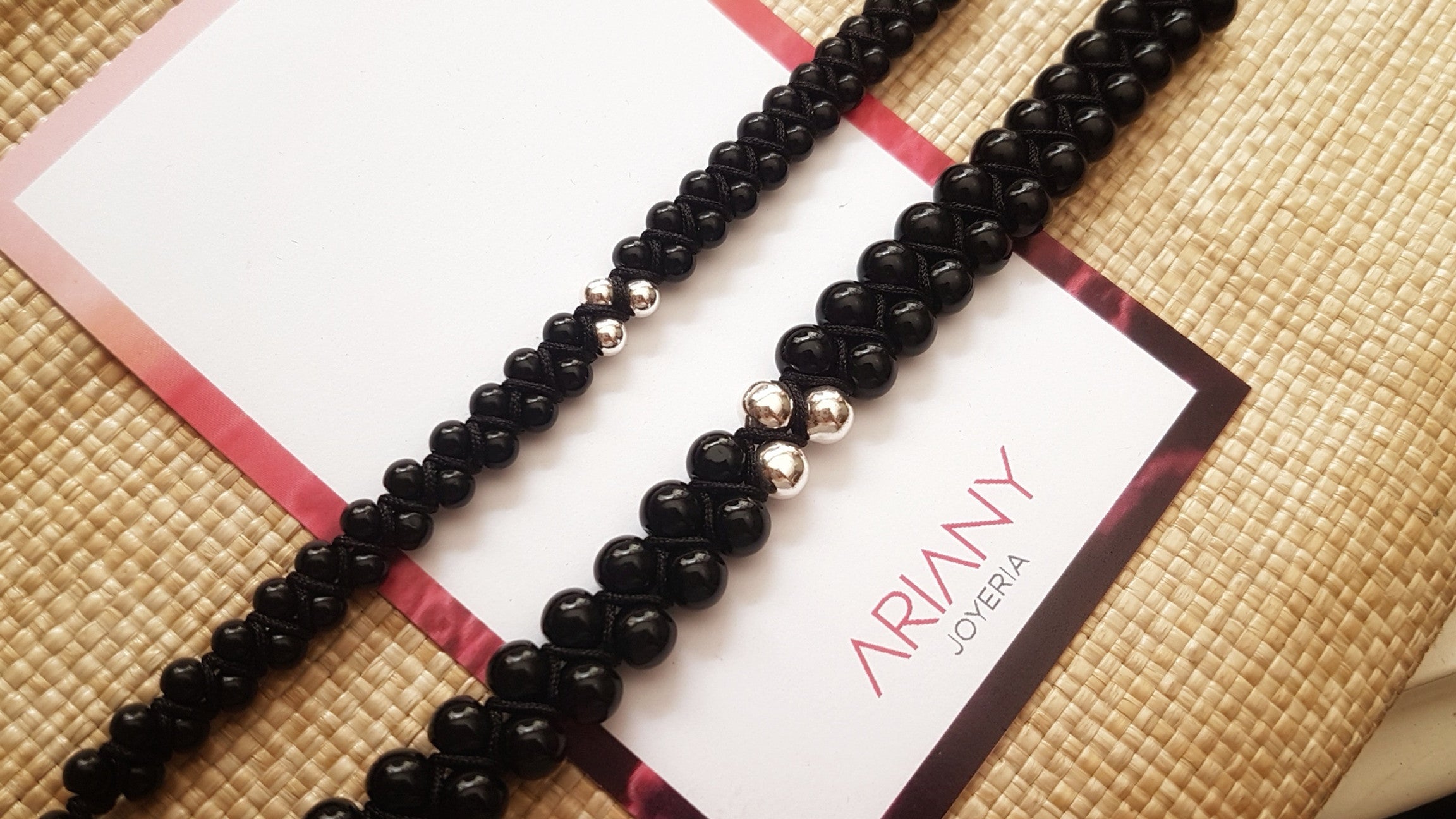 Pack 2 Pulseras Onix 33 - Plata 950