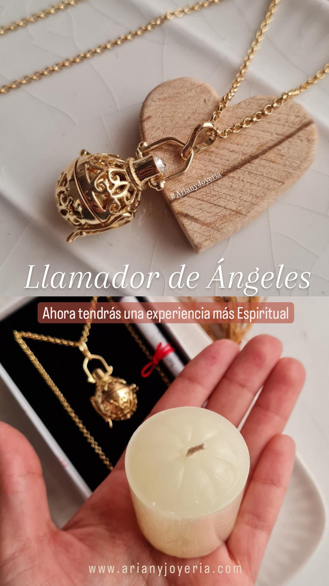 Llamador de Angeles - P925 Micrada en Oro 18k