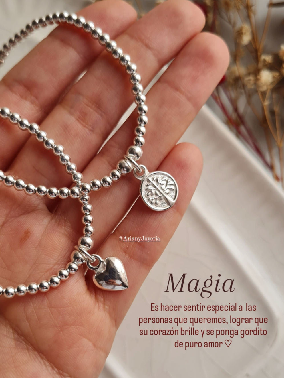 Pulsera Silver Dots Personalizable - P925/950