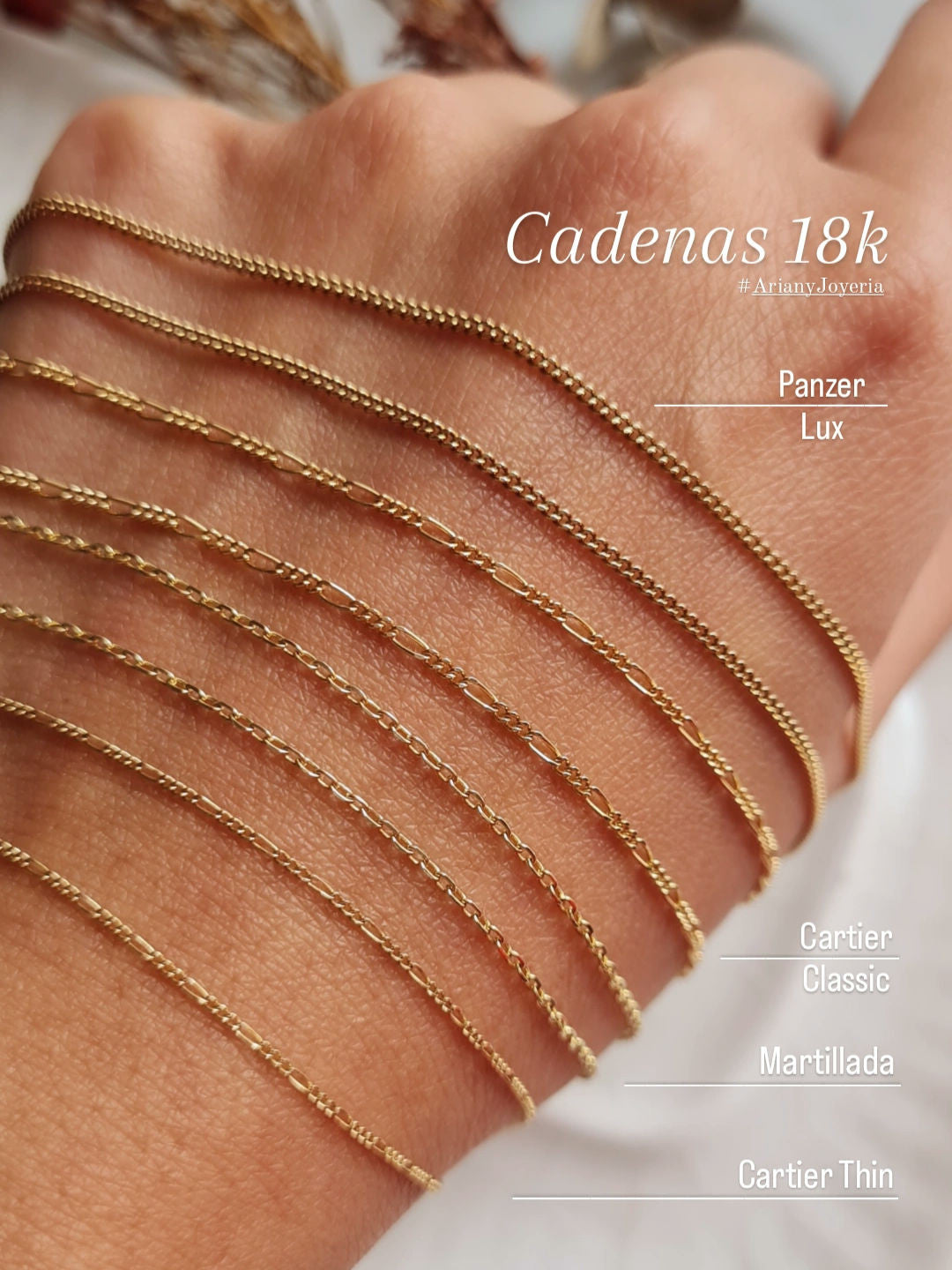 Cadena Cartier Thin - Oro 18k
