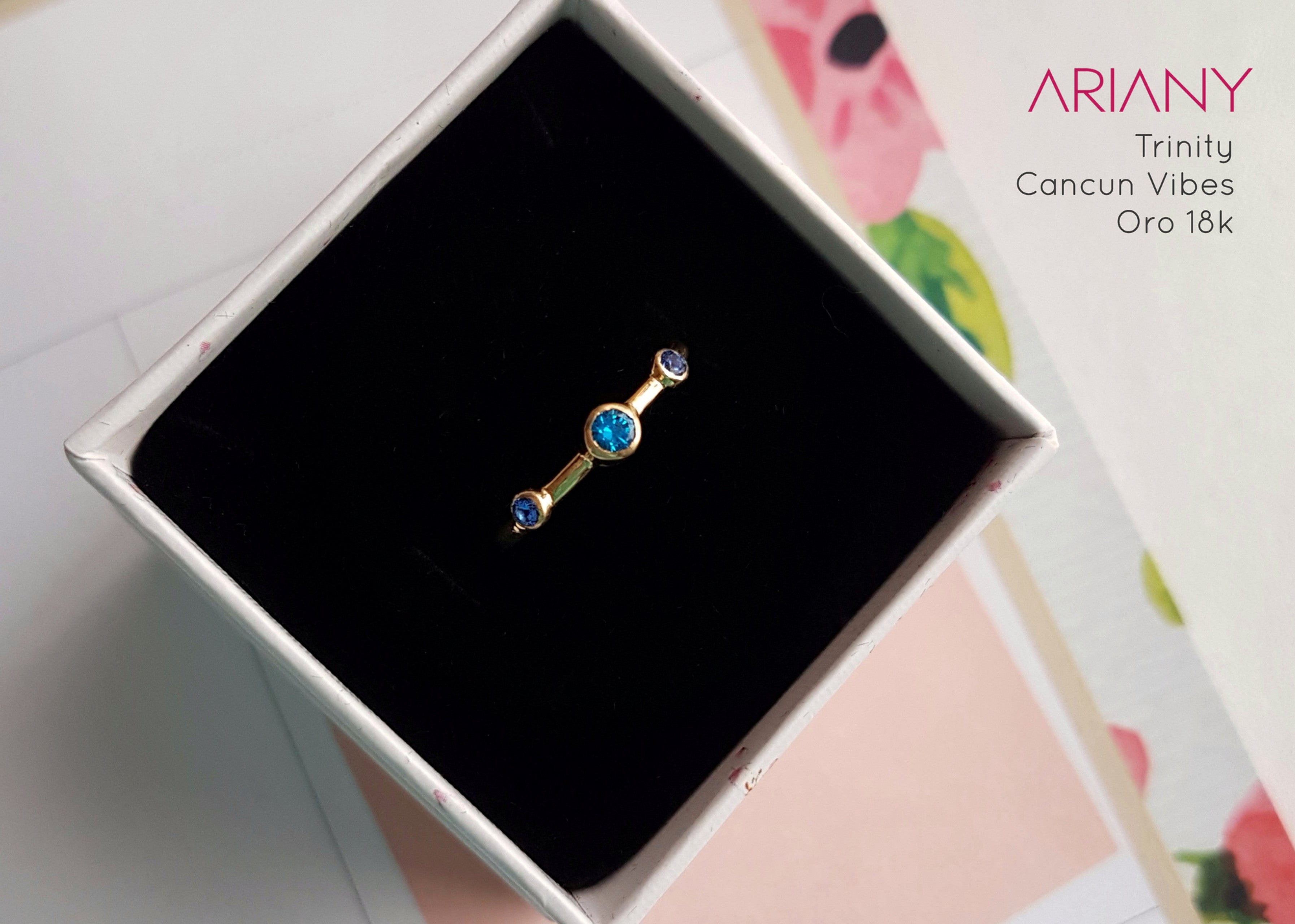 Anillo Topacio Trinity Cancun Vibes - Oro 18k