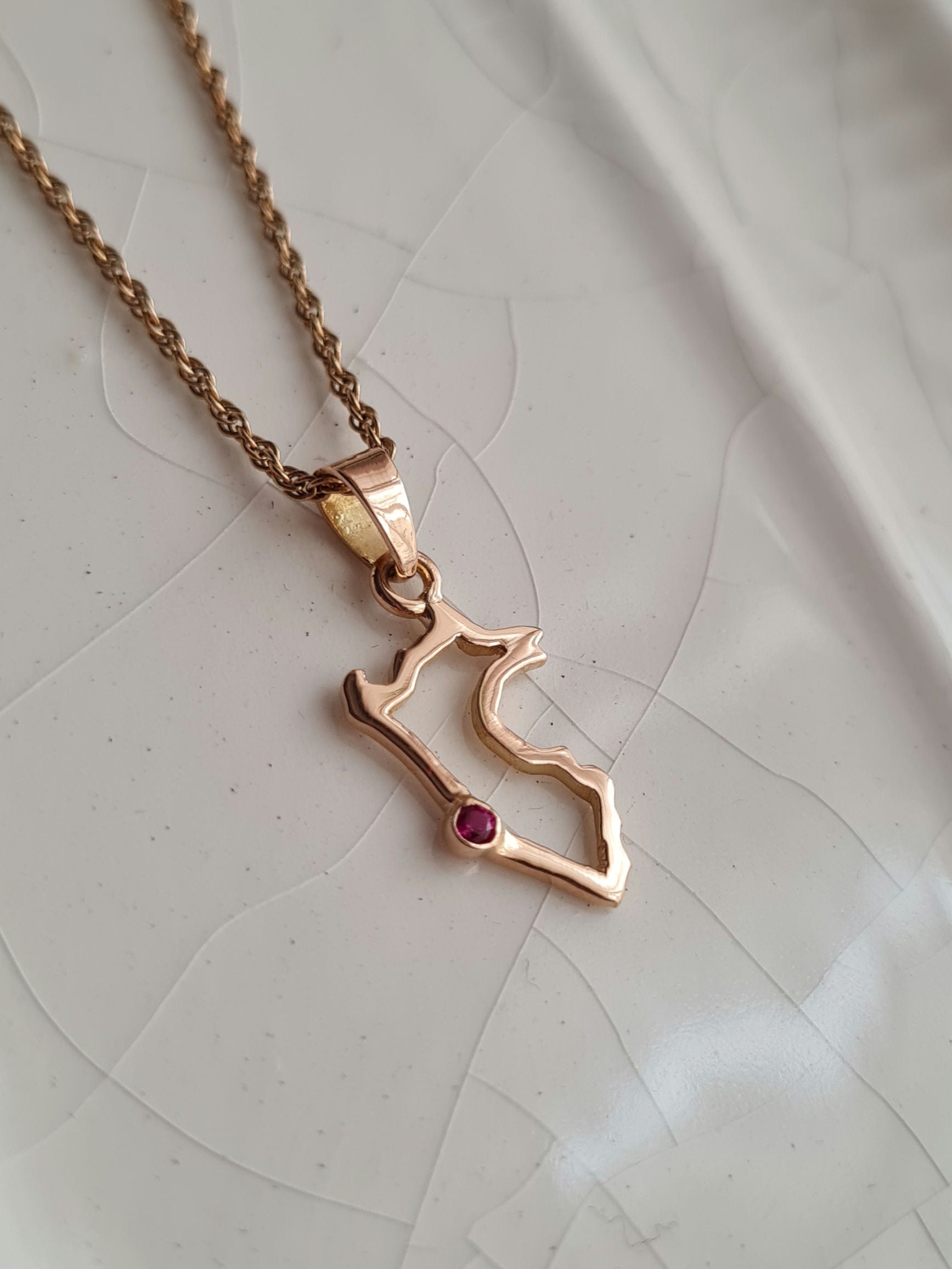 Dije Mapa Peru - Oro 18k