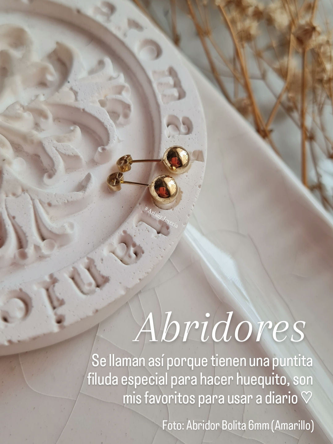 Aretes Abridor Bebe Recien Nacida - Oro 18k