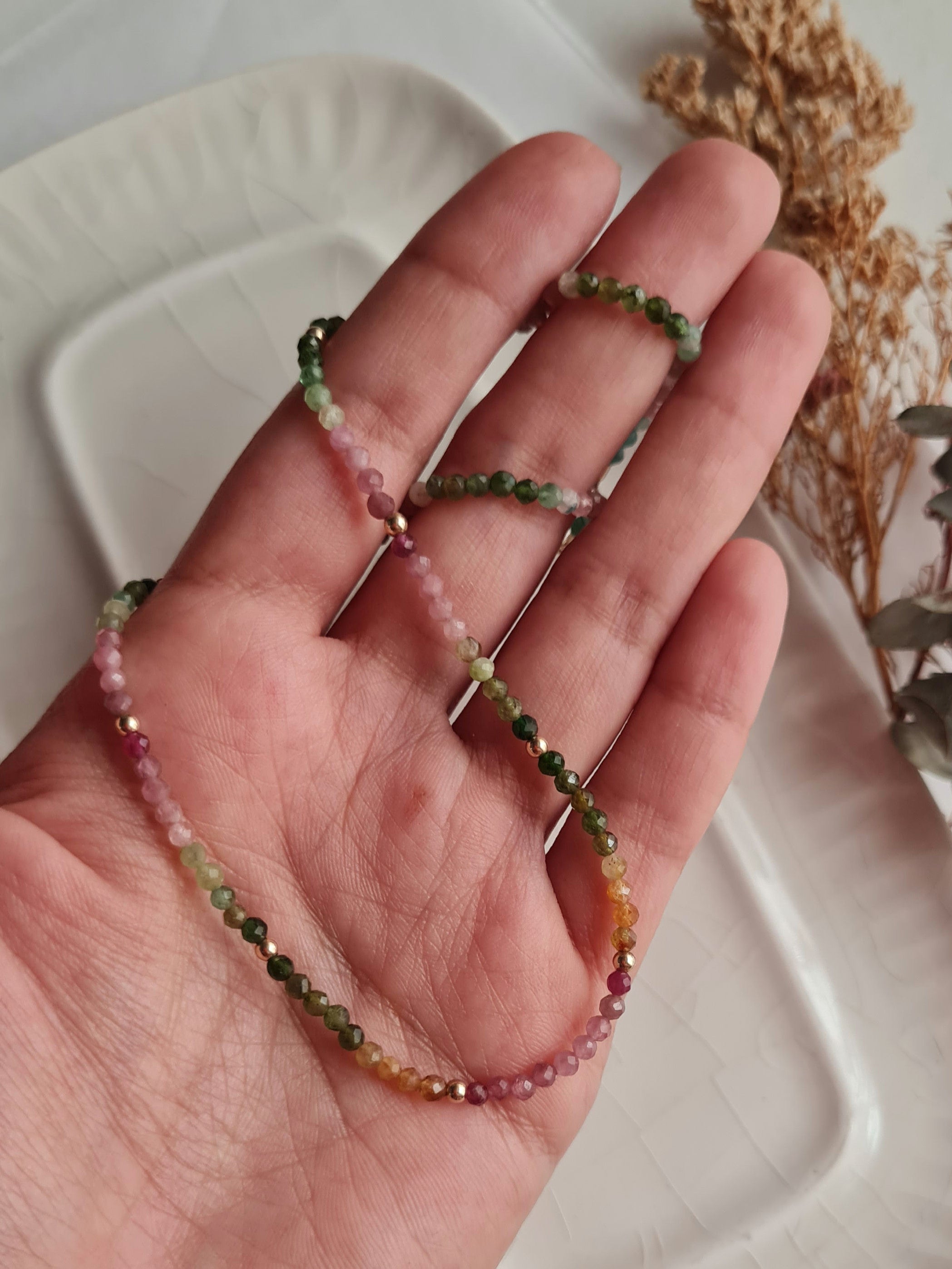 Gargantilla Energy - Turmalinas: Amor, Merecimiento & 7 Chakras - Oro 18k