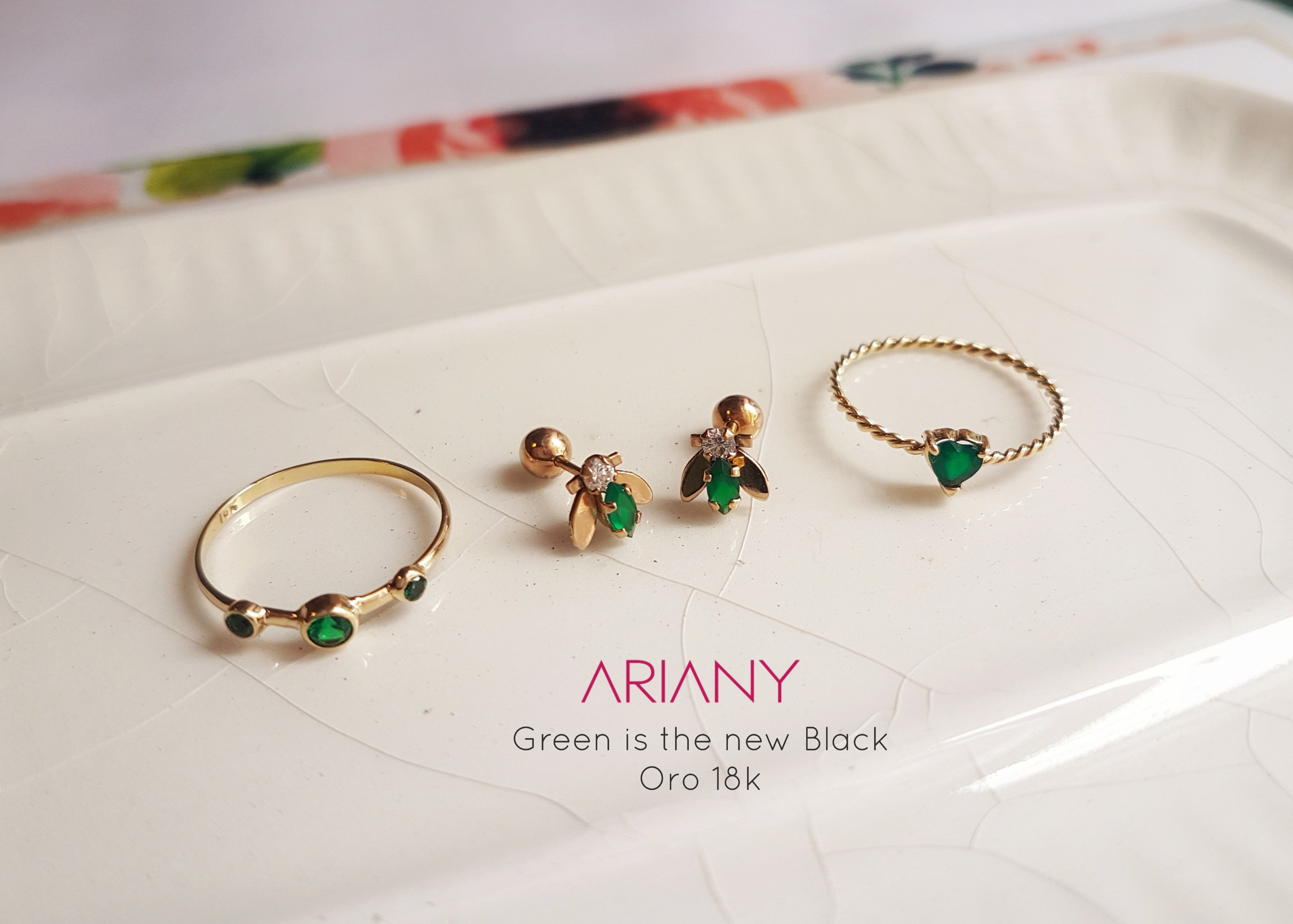 Anillo Corazon Jade - Oro 18k