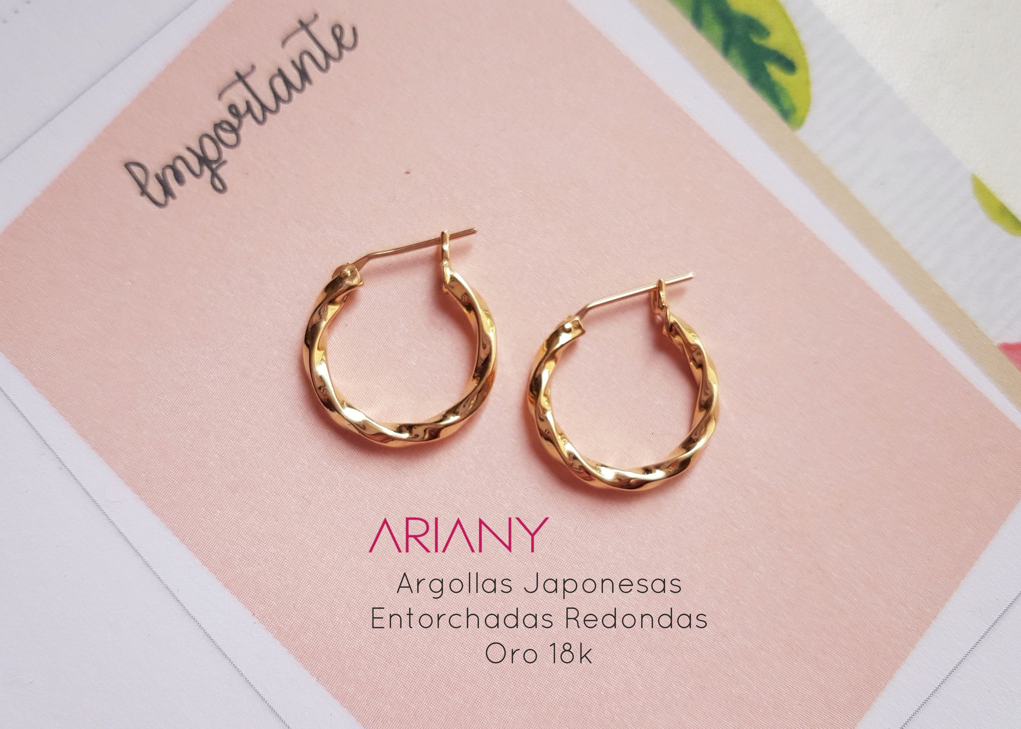 Argollas Japonesas Entorchadas - Oro 18k